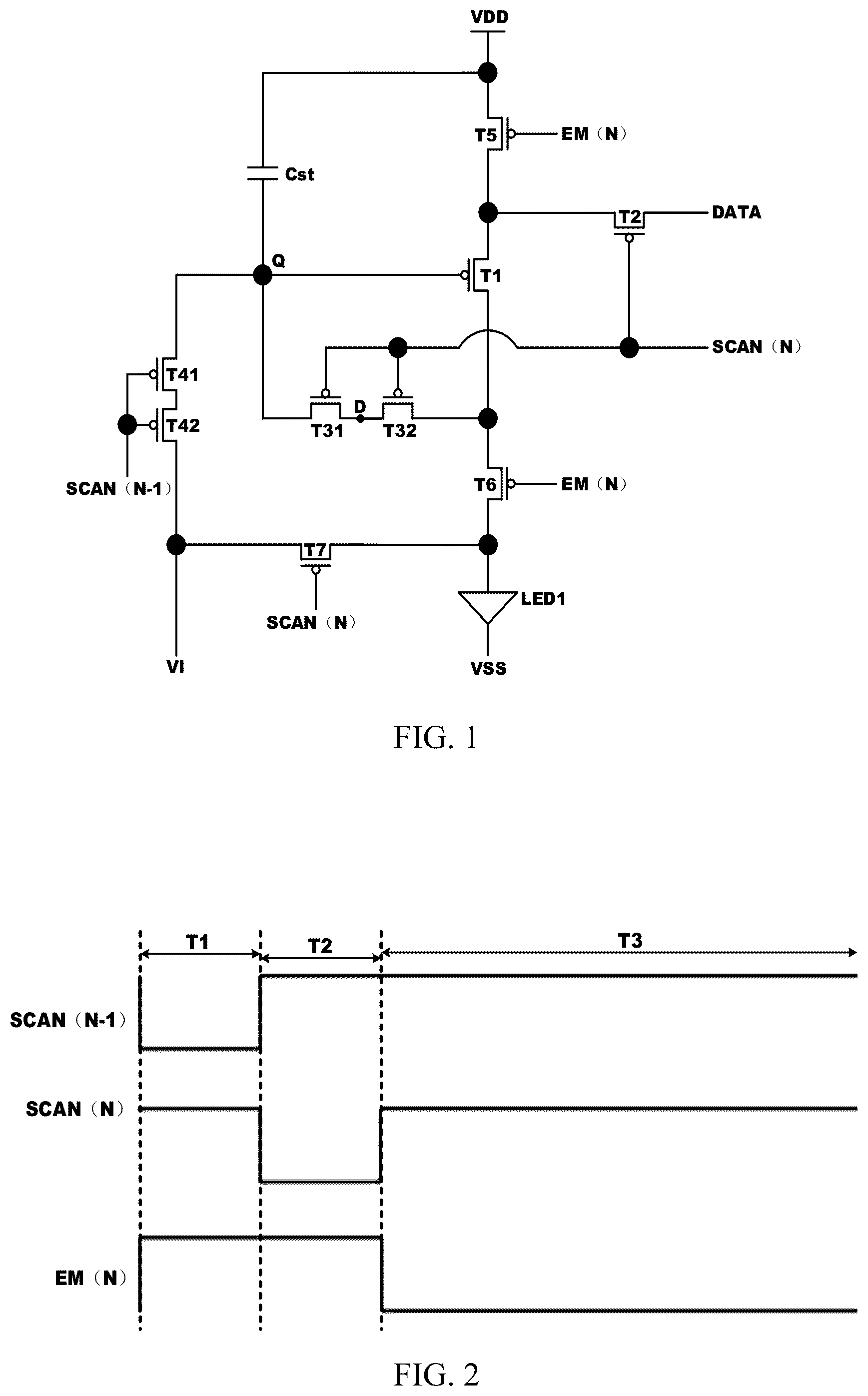 Patent US12106701 Figure 1 – Pixel circuit and display panel