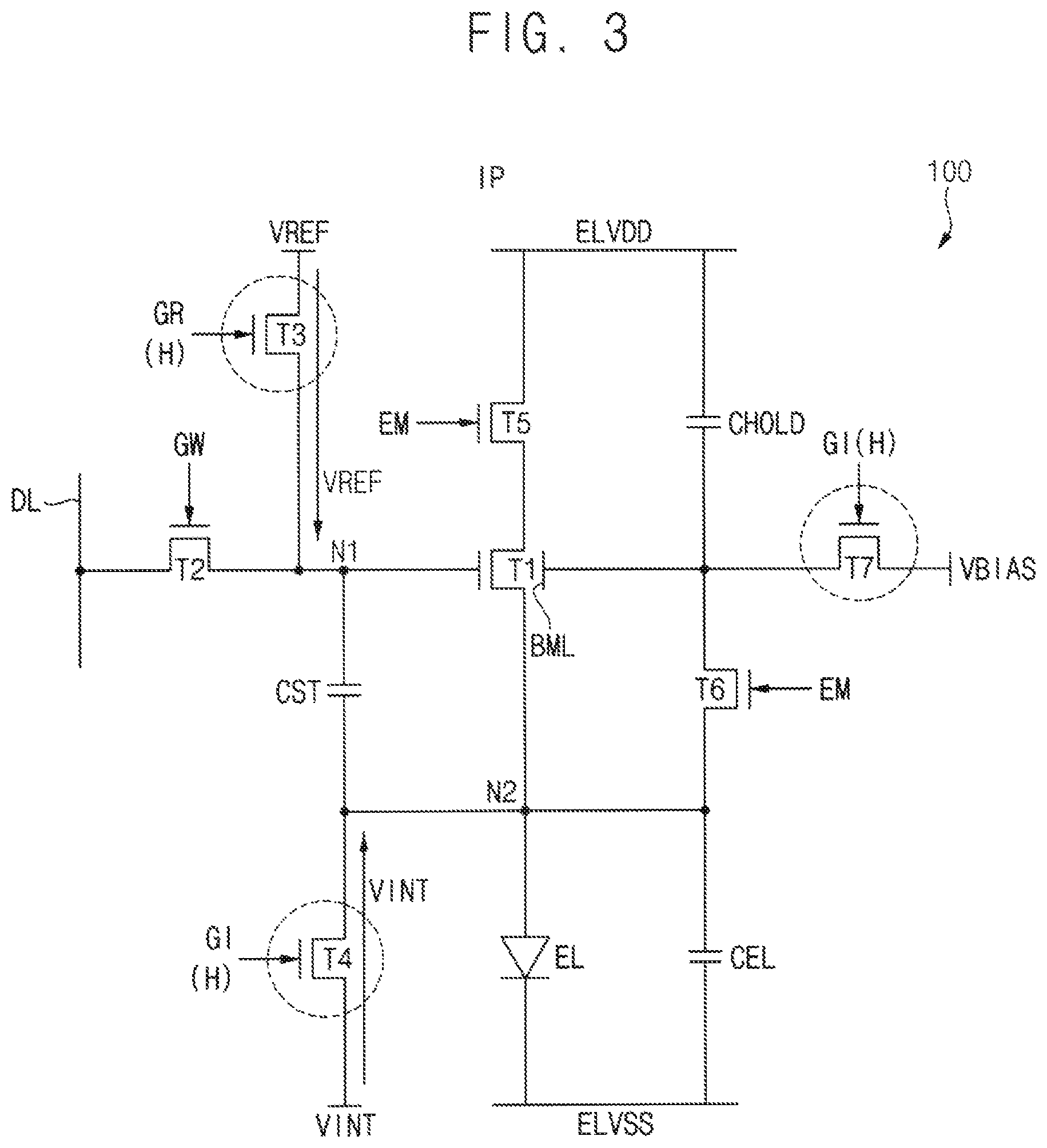 Patent US12106706 Figure 3 – Pixel of a display device, and display device