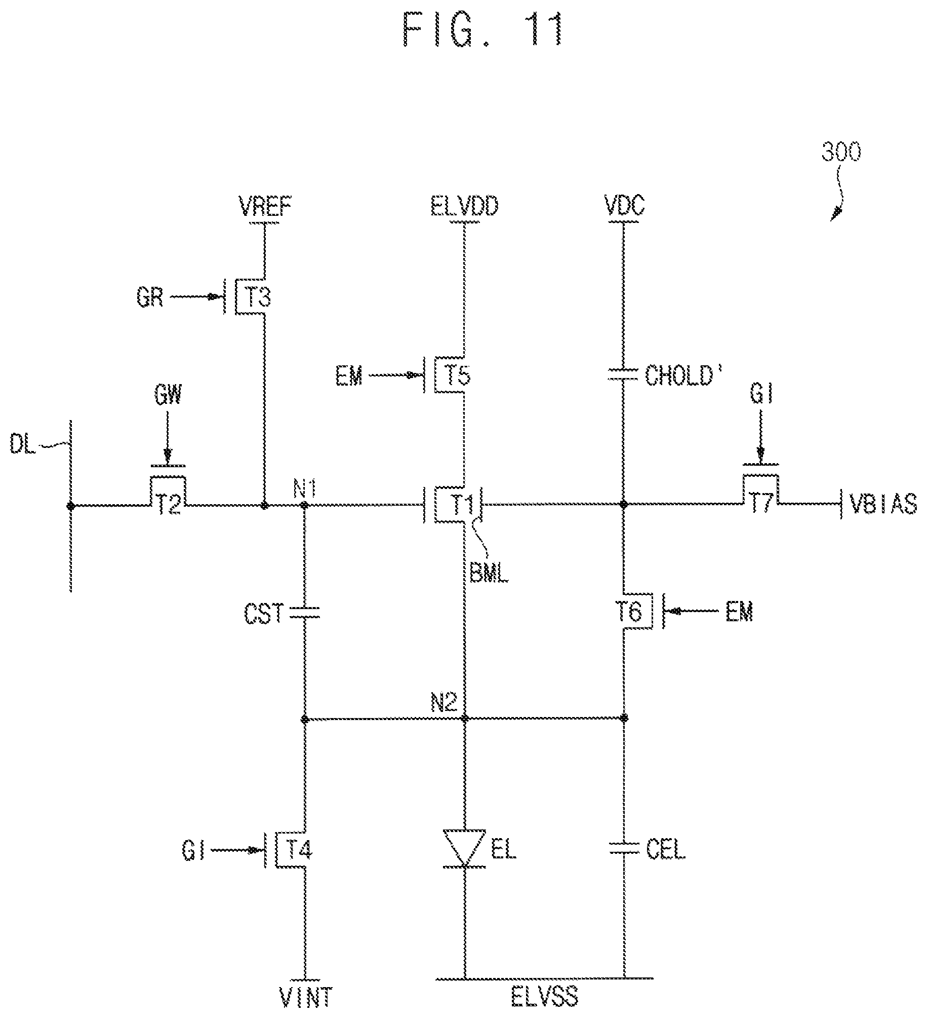 Patent US12106706 Figure 11 – Pixel of a display device, and display device