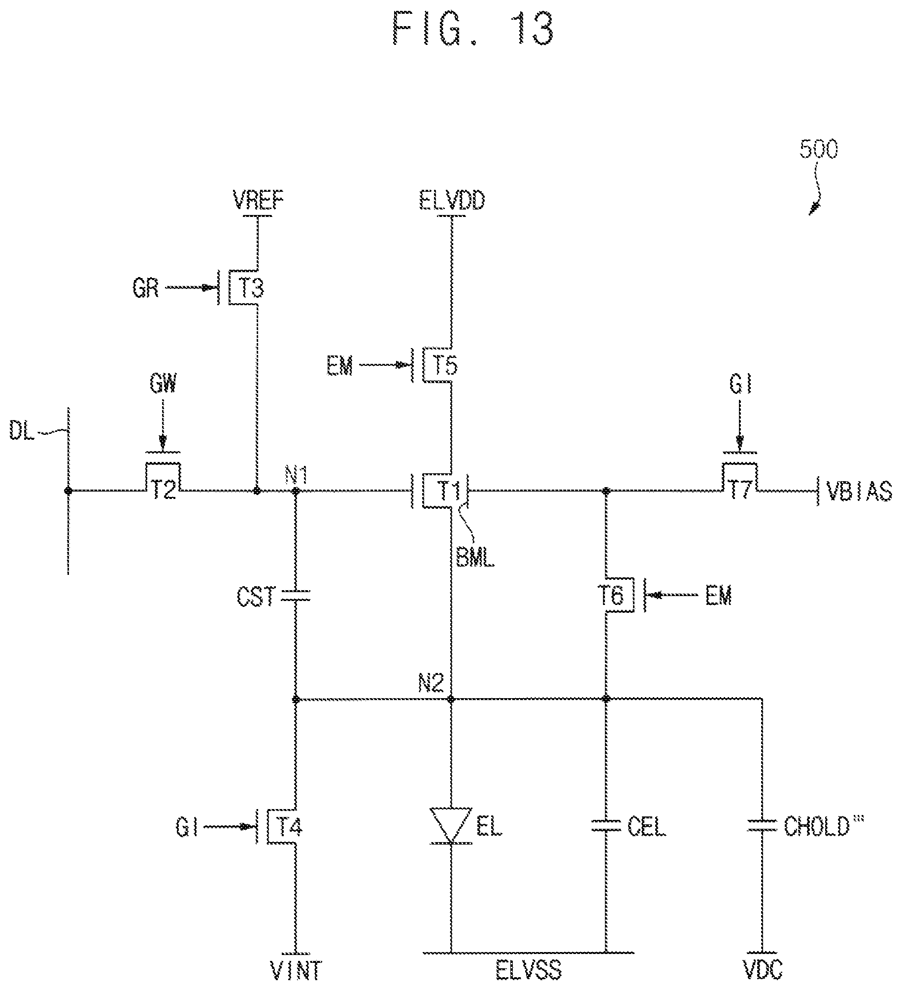 Patent US12106706 Figure 13 – Pixel of a display device, and display device