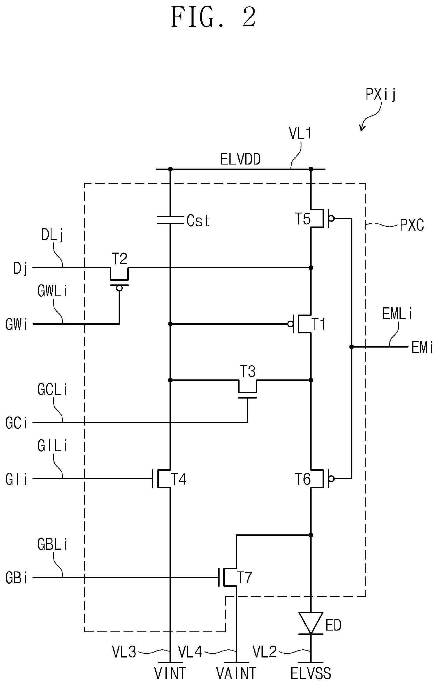 Patent US12106707 Figure 2 – Inverter circuit, scan driving circuit and display device