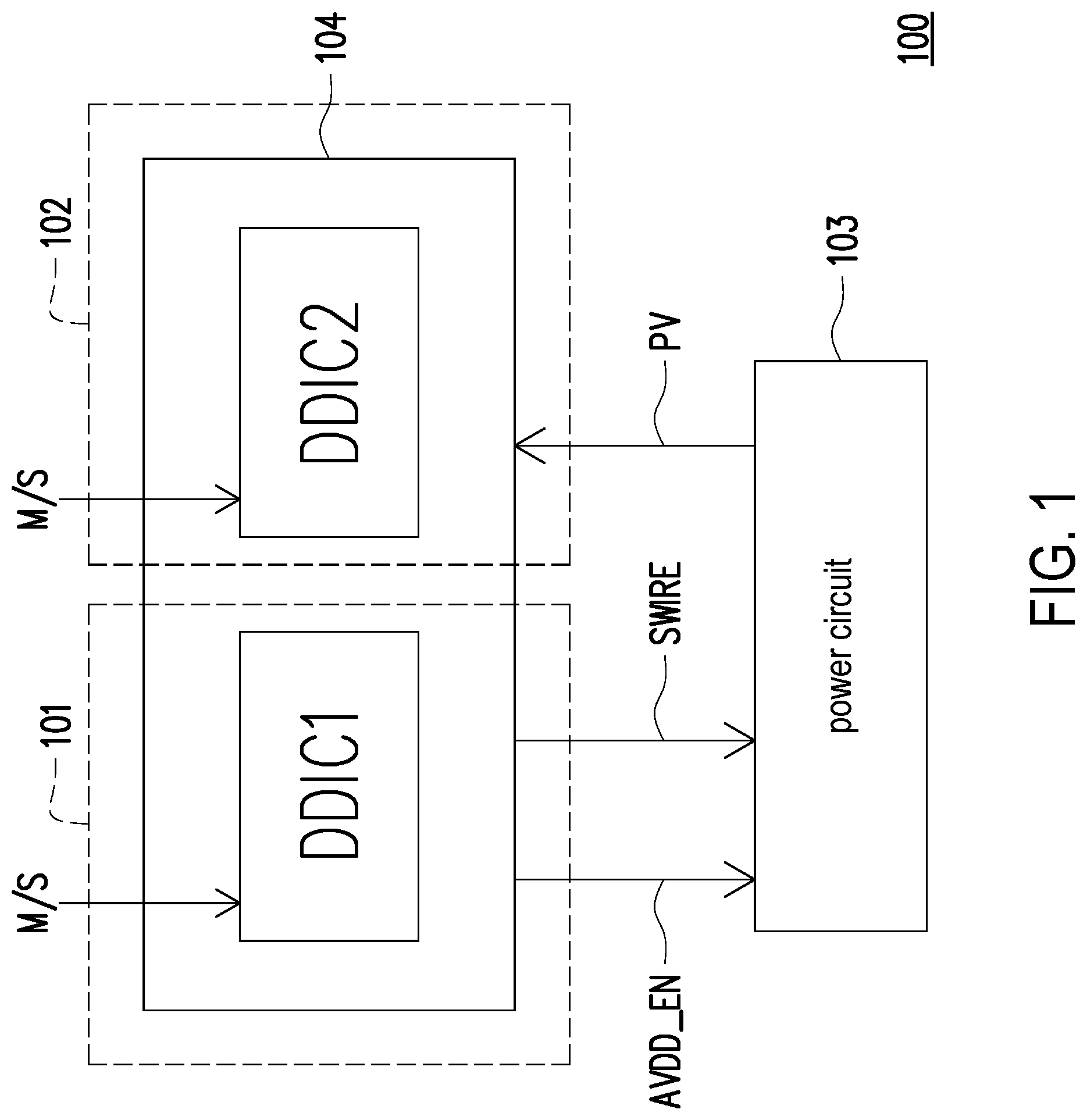 Patent US12106711 Figure 1 – Driving circuit and synchronization method thereof for multi-panel display device