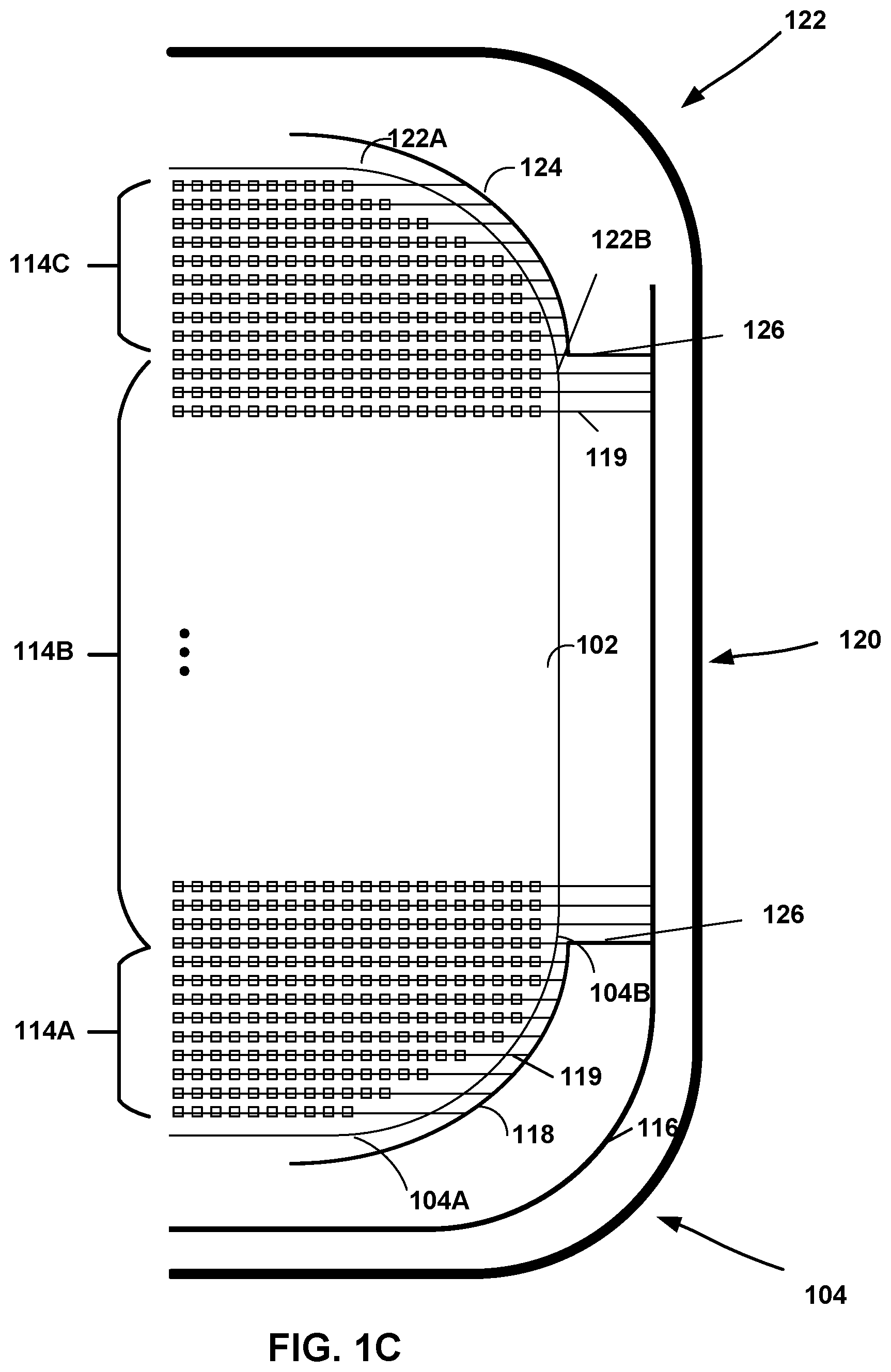 Patent US12106713 Figure 3 – Display device with reduced rounded corner bezel size
