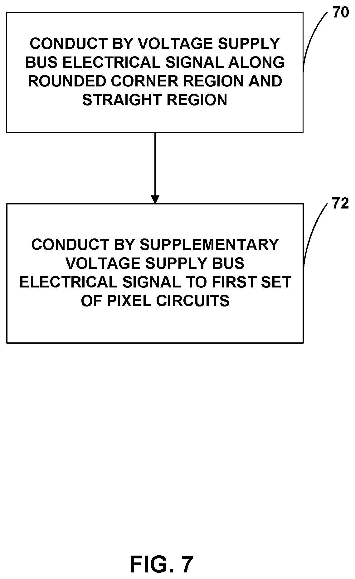 Patent US12106713 Figure 9 – Display device with reduced rounded corner bezel size