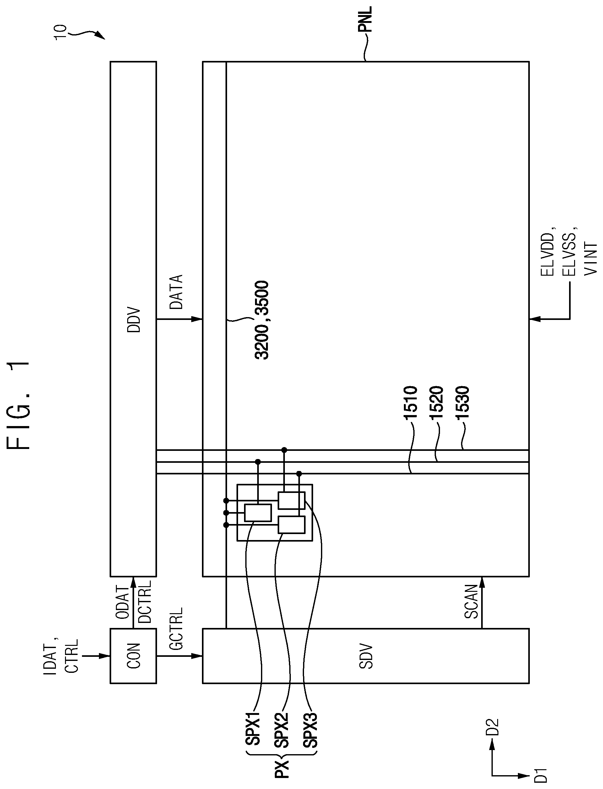 Patent US12106719 Figure 1 – Display device