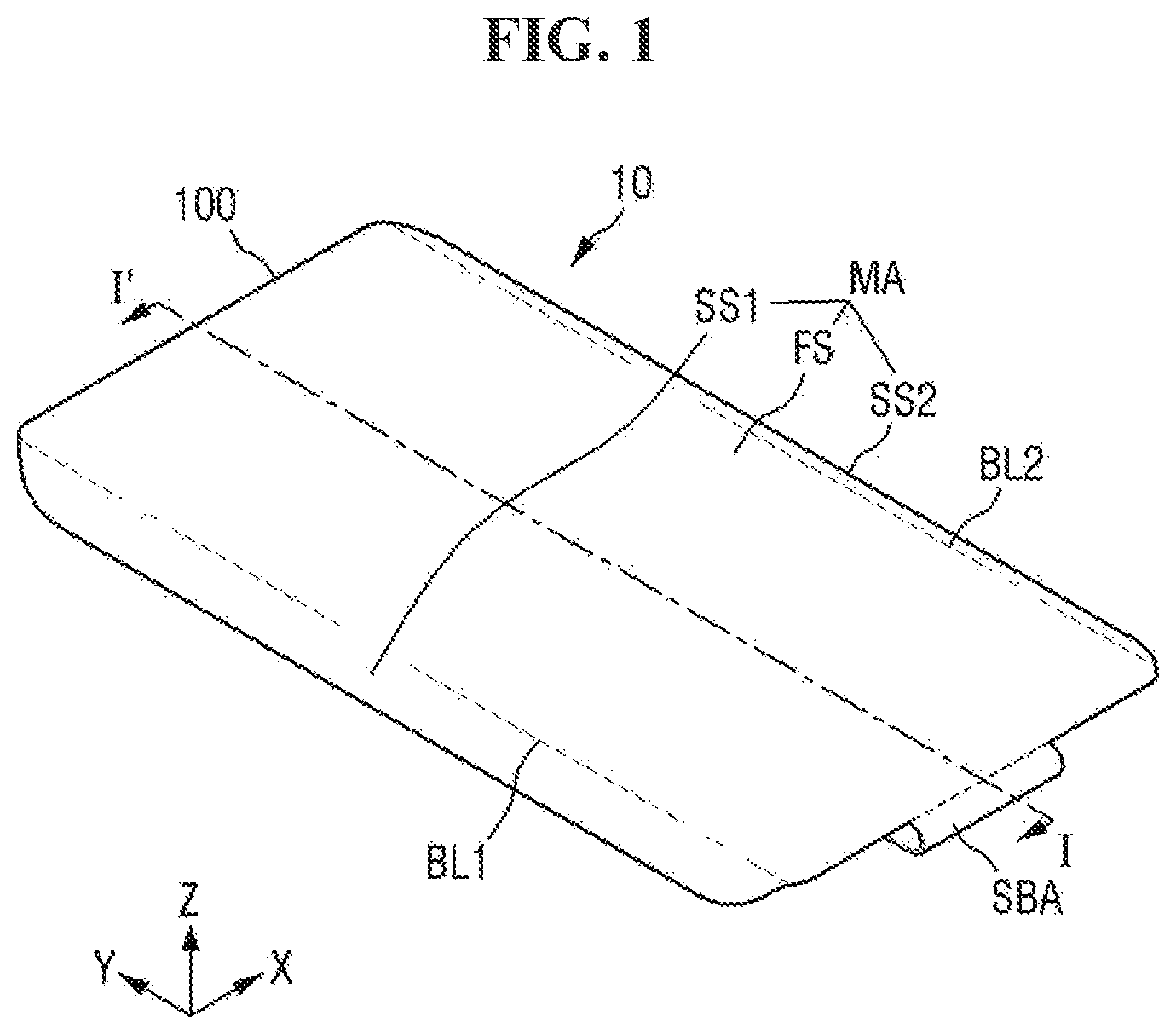 Patent US12106721 Figure 1 – Display device