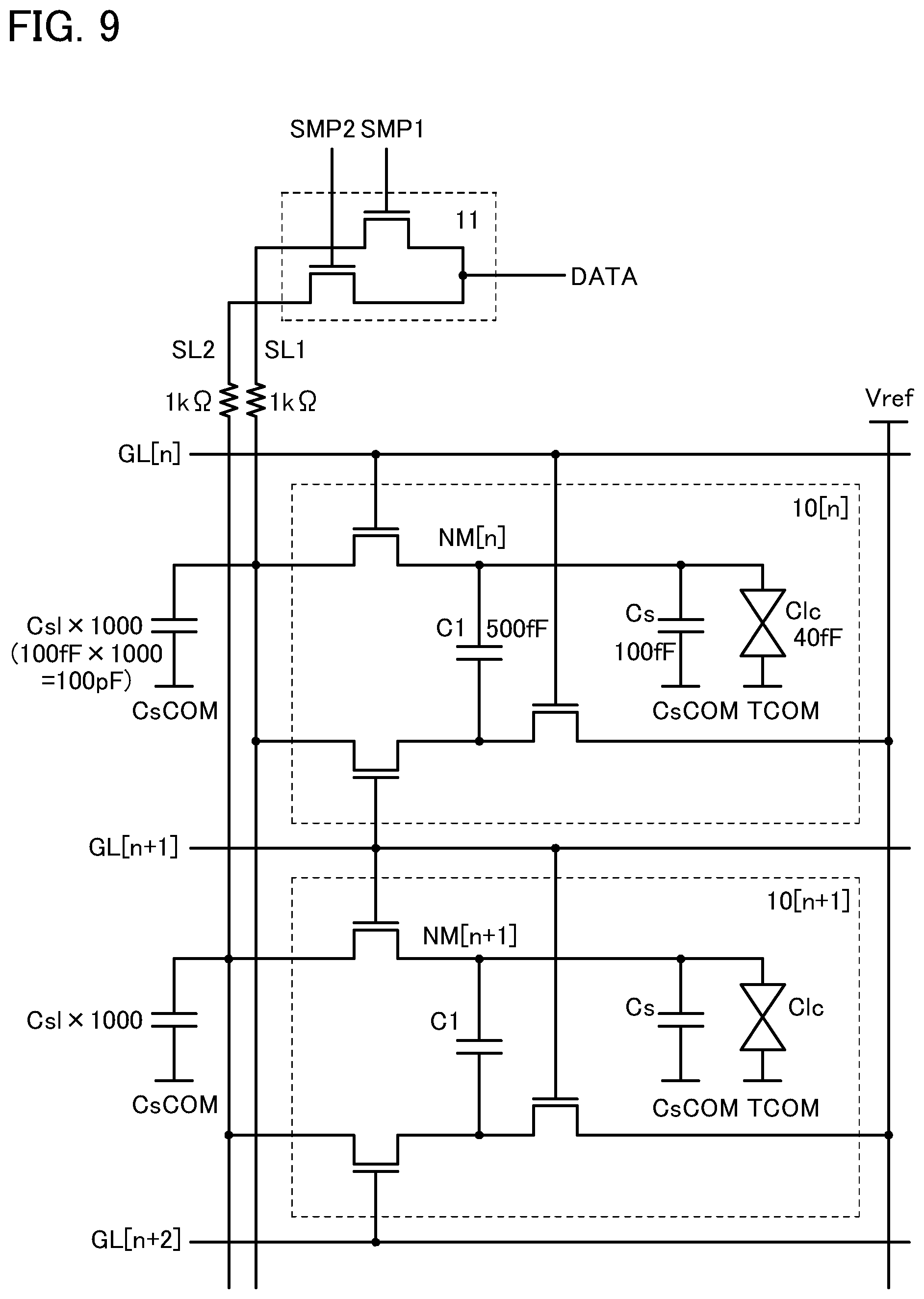 Patent US12106729 Figure 9 – Display device and electronic device
