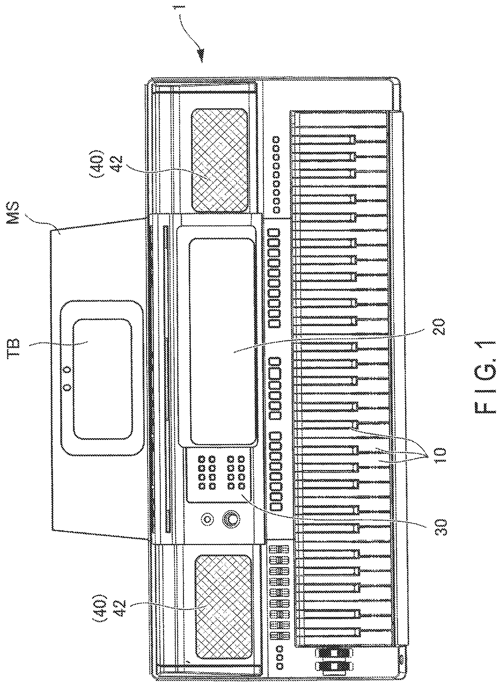 Patent US12106741 Figure 1 – Musical performance system, terminal device, method and electronic musical instrument