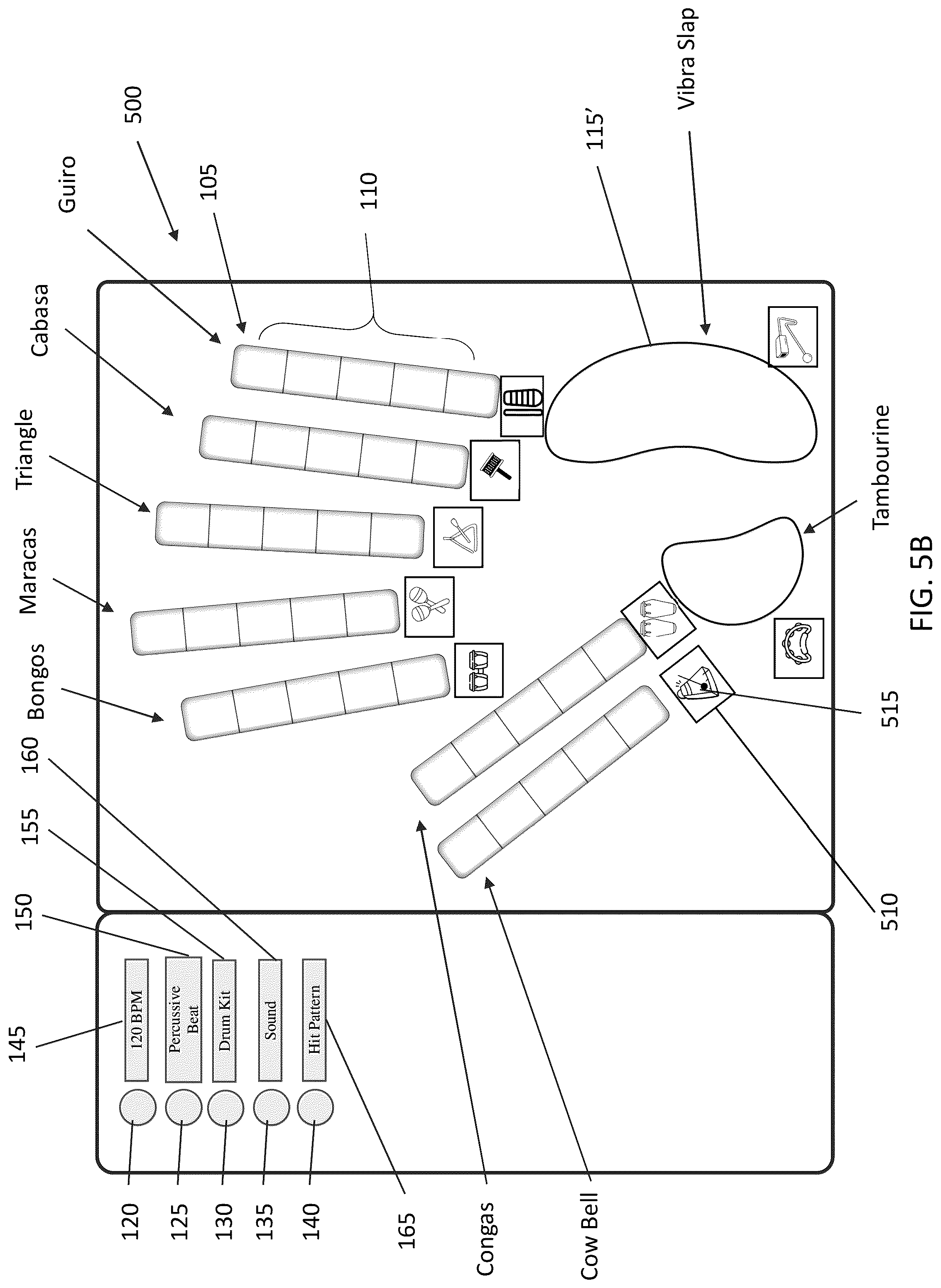 Patent US12106743 Figure 6 – Beat player musical instrument