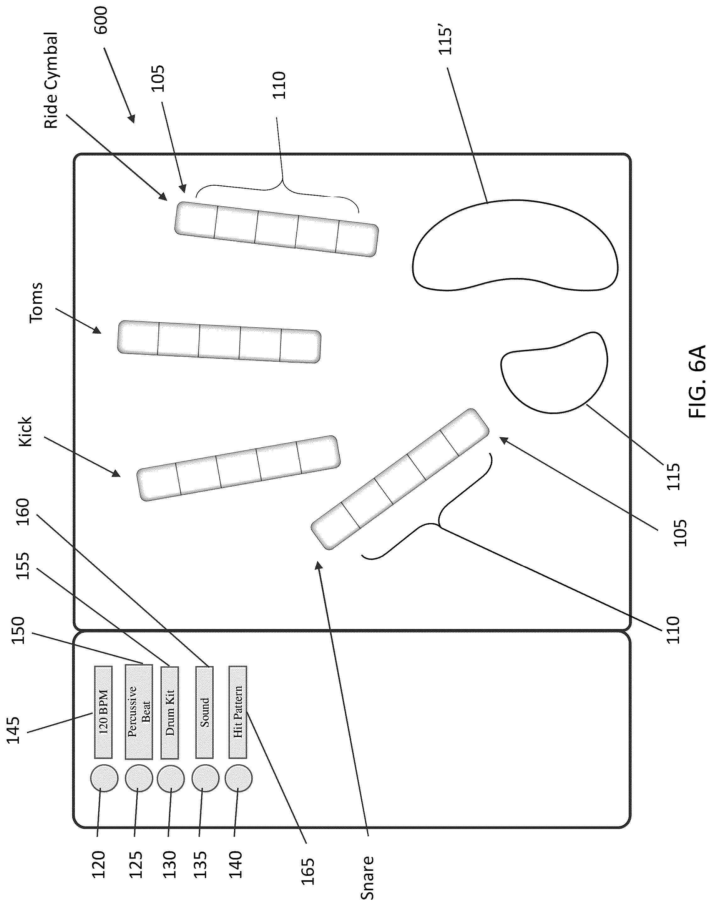 Patent US12106743 Figure 7 – Beat player musical instrument