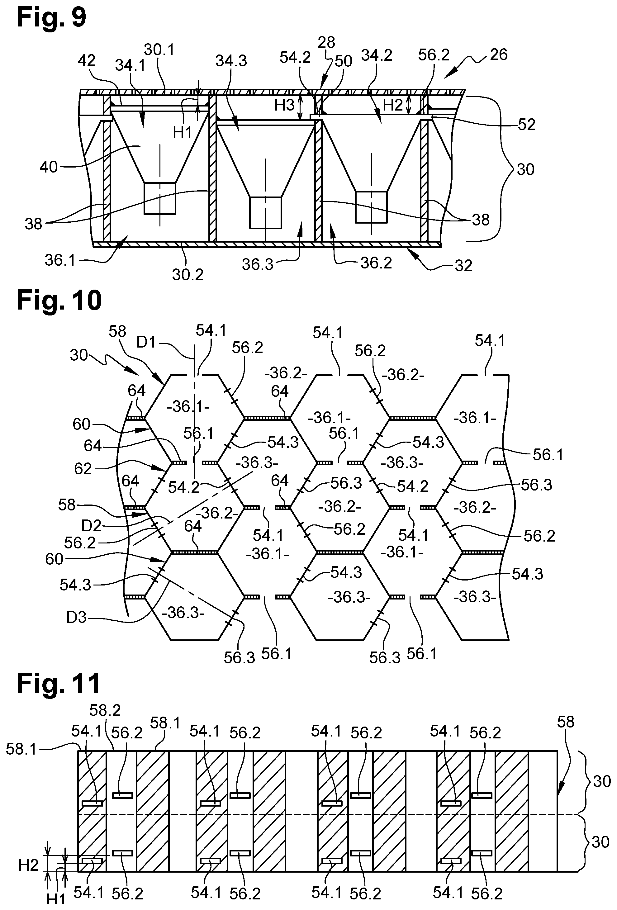Patent US12106744 Figure 3 – Method for manufacturing an acoustic absorption structure, and acoustic absorption structure obtained in this way