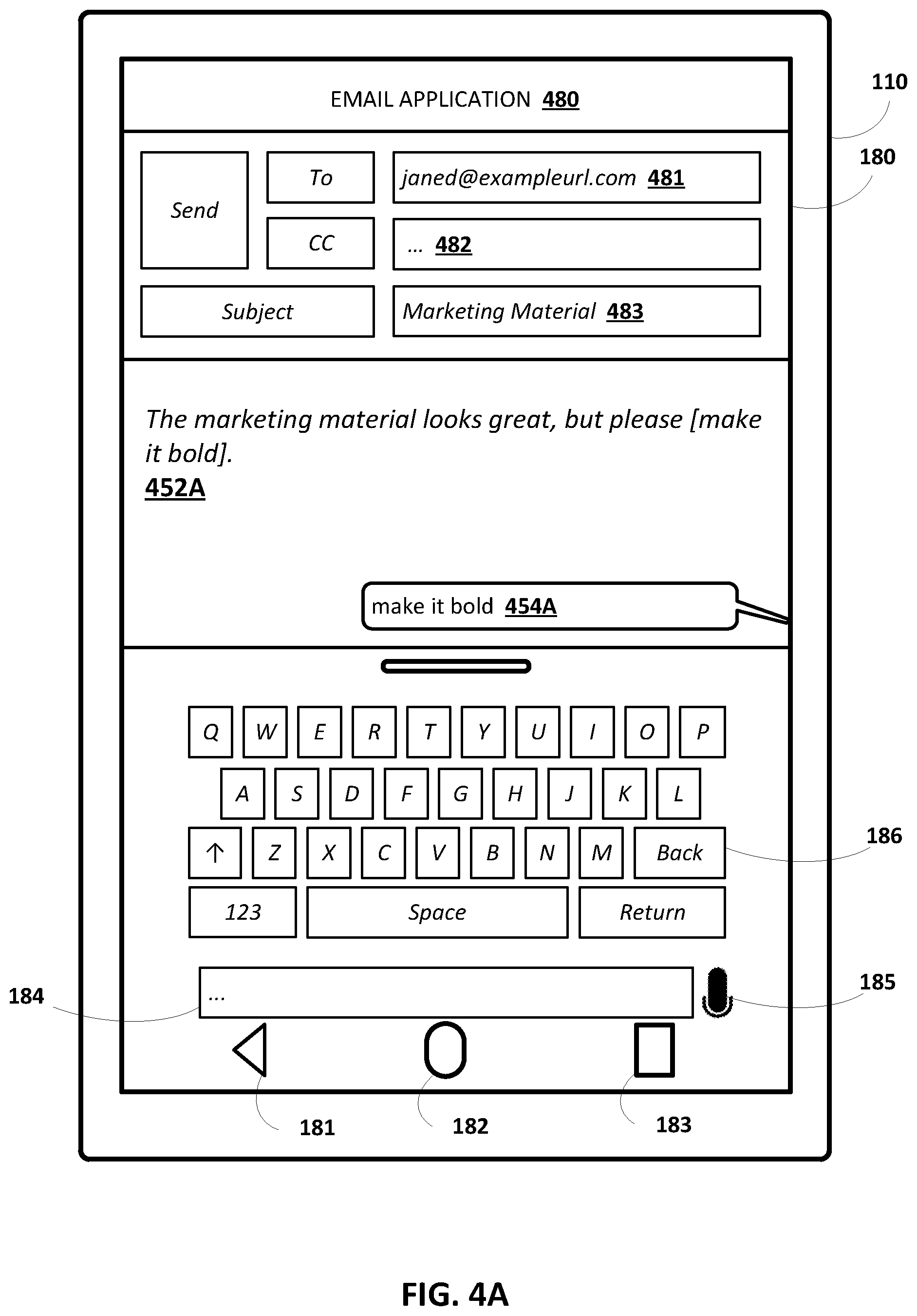 Patent US12106758 Figure 4 – Voice commands for an automated assistant utilized in smart dictation