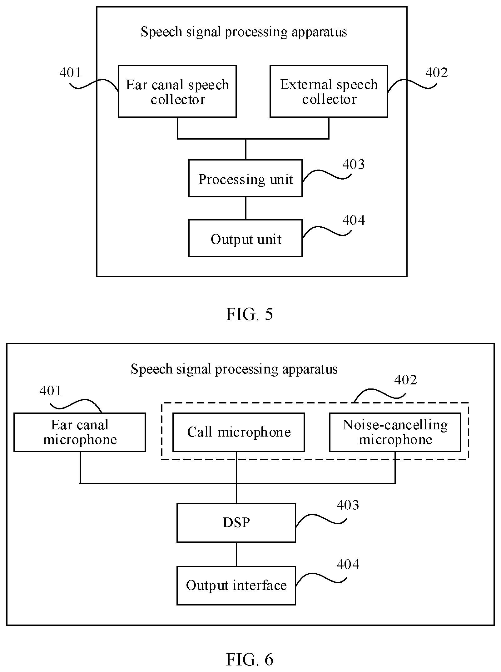 Patent US12106765 Figure 3 – Speech signal processing method and apparatus with external and ear canal speech collectors