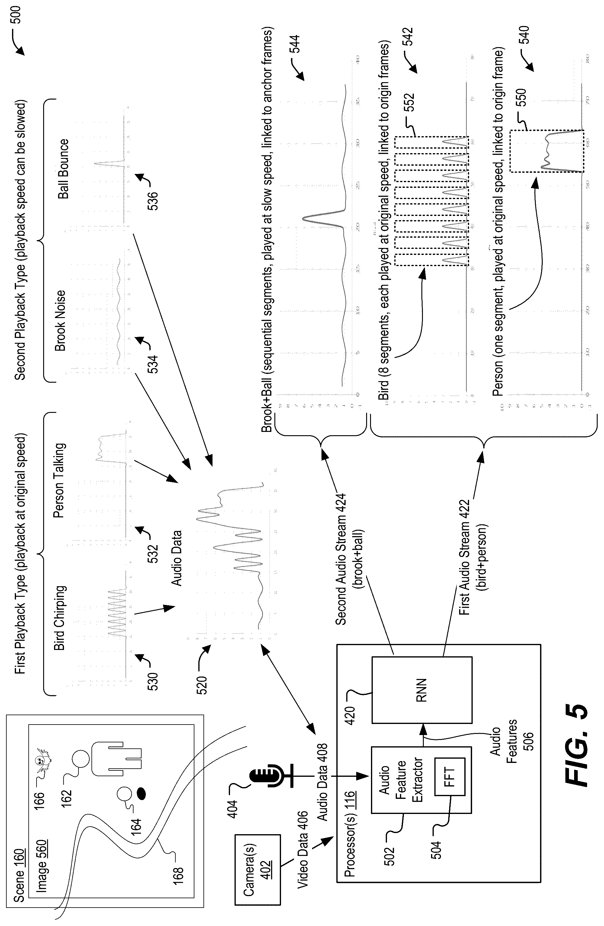 Patent US12106776 Figure 4 – Coordination of slow motion video with audio