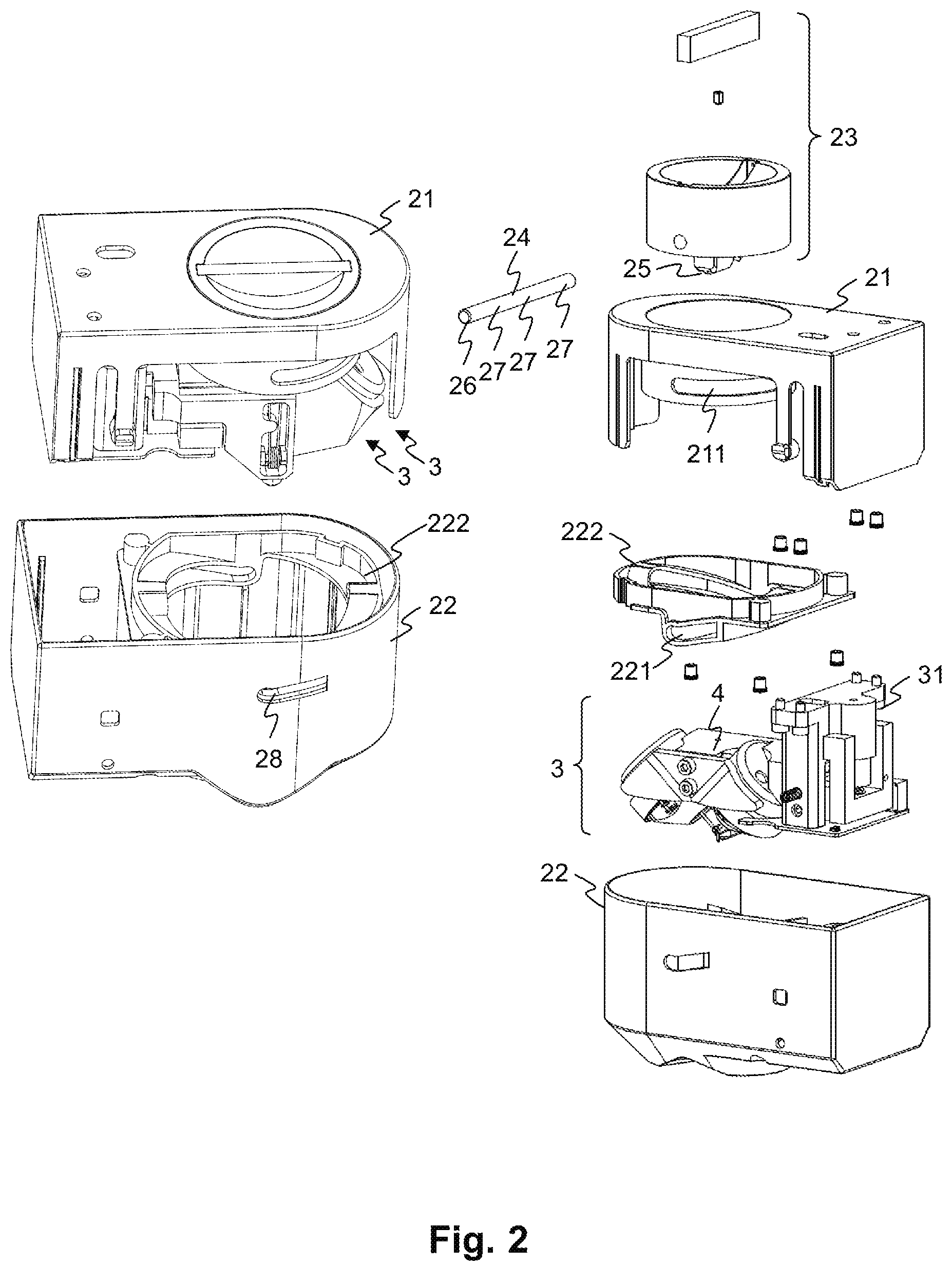 Patent US12106781 Figure 2 – Cutter unit for cutting a phonographic record, cartridge for a cutter unit, blank for a phonographic record and method for reading information from a blank