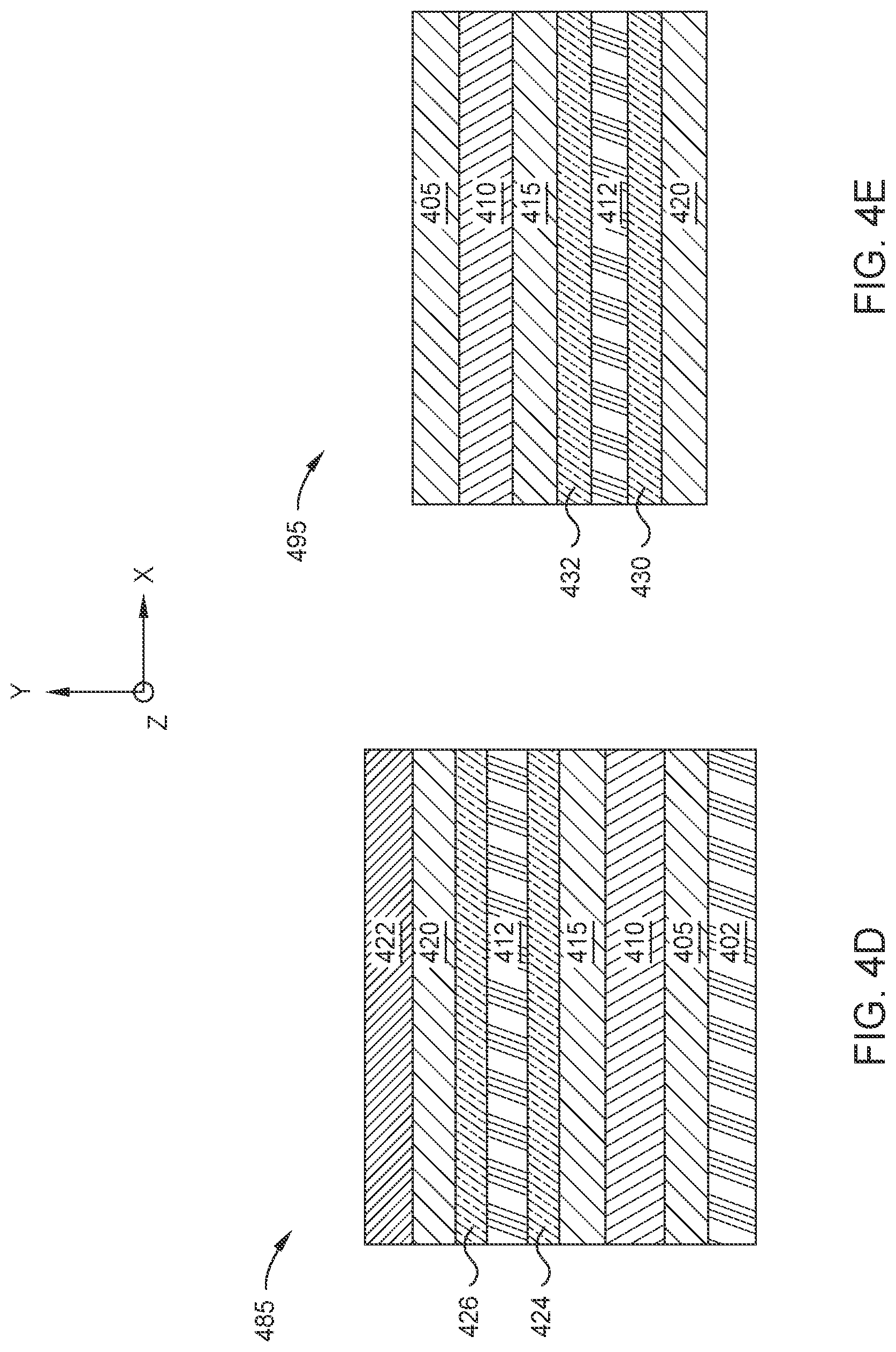 Patent US12106791 Figure 8 – Doped BiSb (012) or undoped BiSb (001) topological insulator with GeNiFe buffer layer and/or interlayer for SOT based sensor, memory, and storage devices