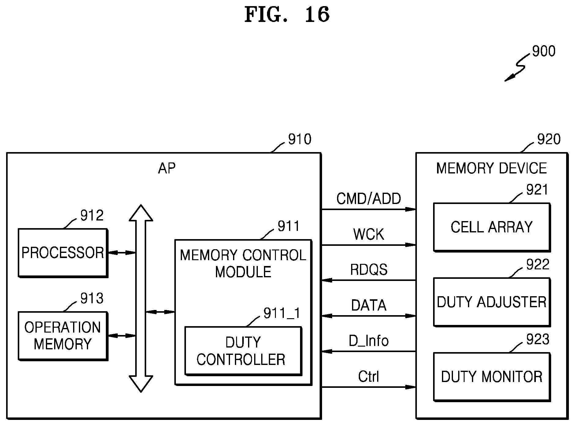 Patent US12106794 Figure 14 – Memory device adjusting duty cycle and memory system having the same