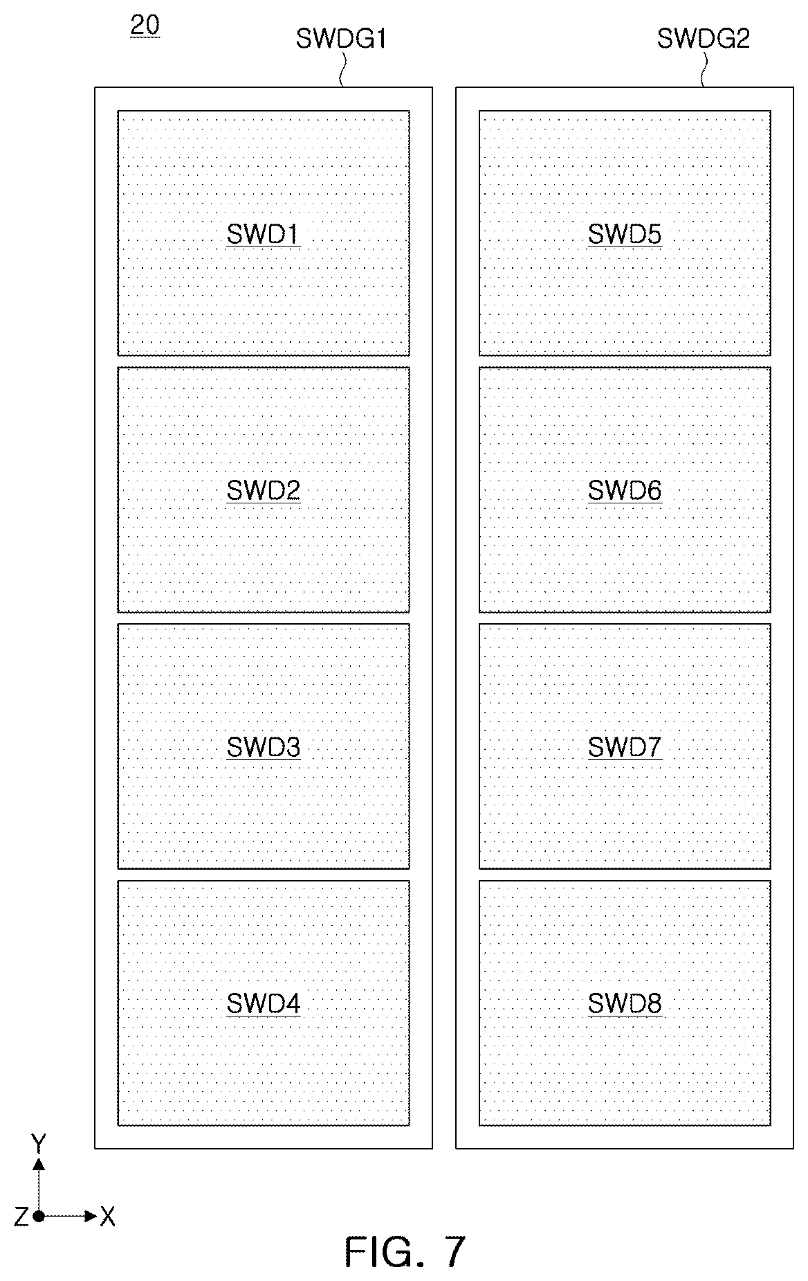 Patent US12106795 Figure 6 – Memory device having sub wordline driver