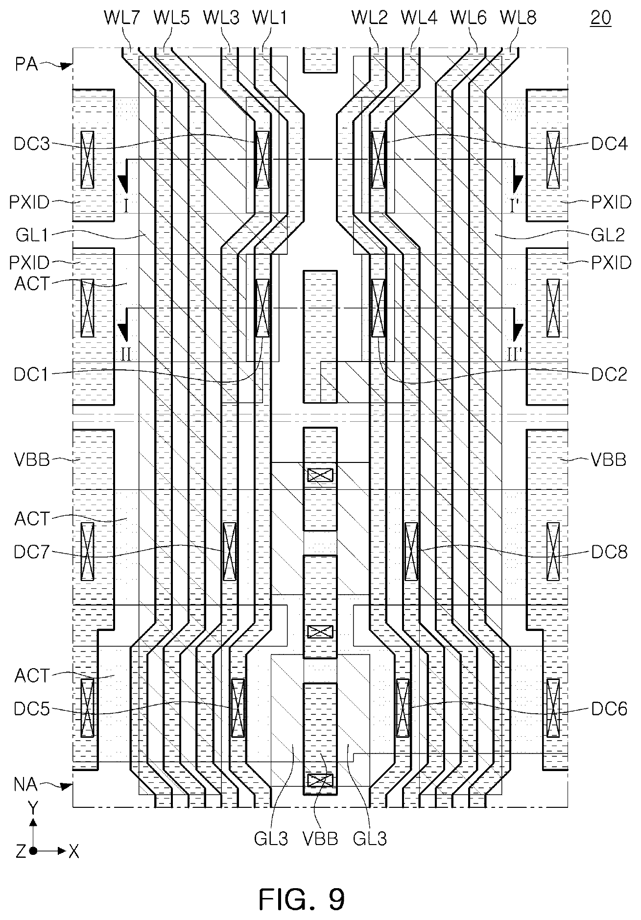 Patent US12106795 Figure 8 – Memory device having sub wordline driver