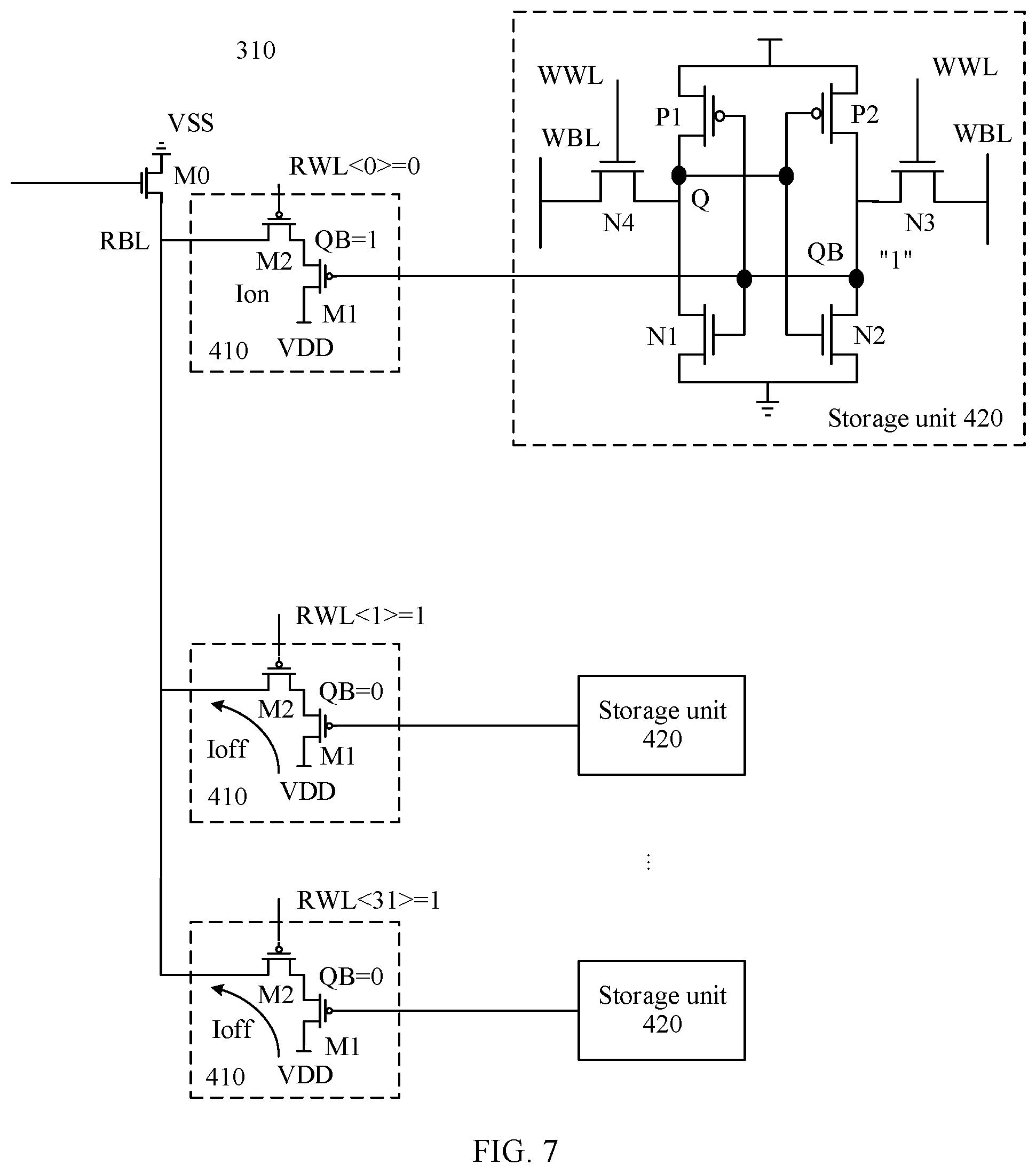 Patent US12106802 Figure 5 – Storage array having half schmitt inverter