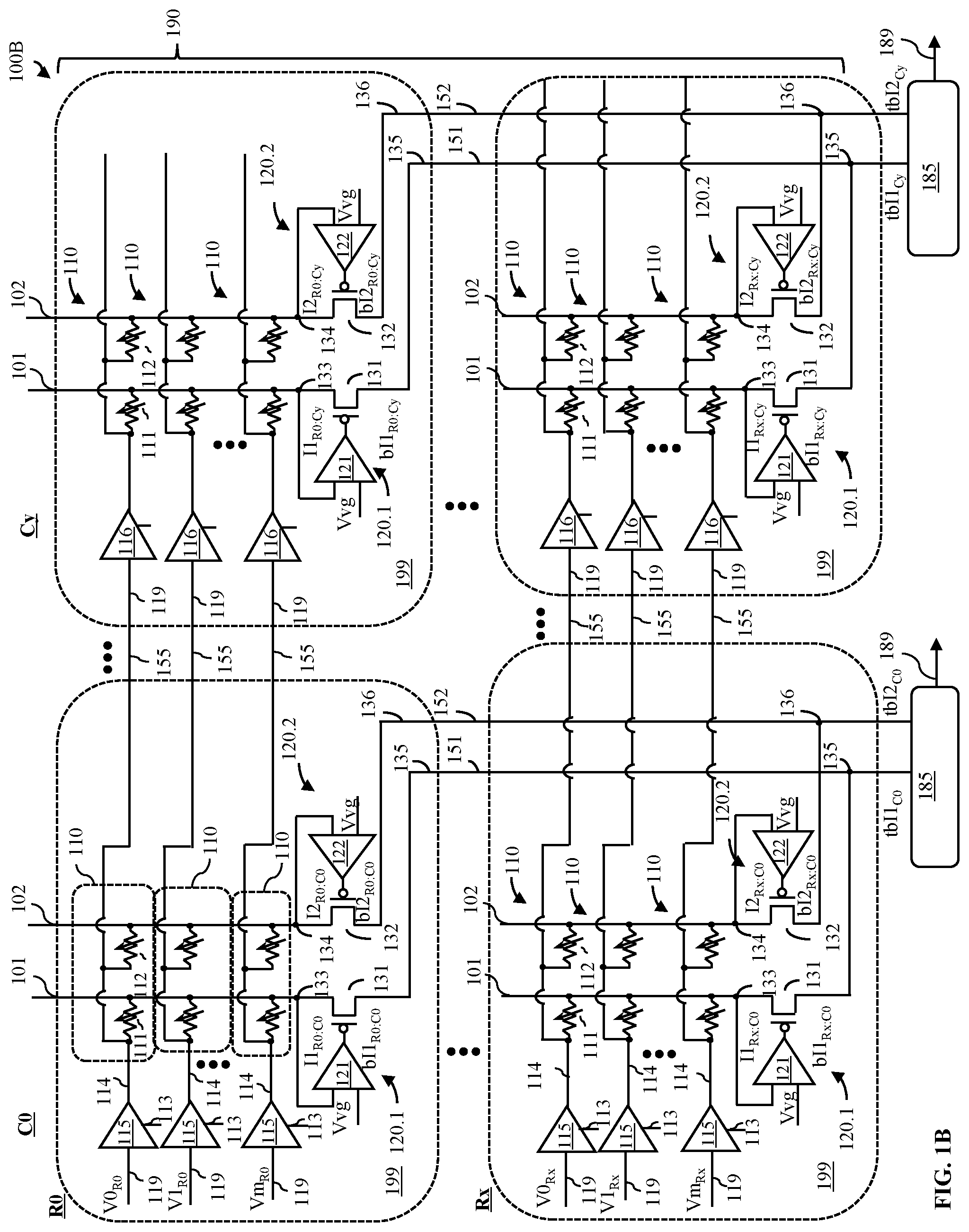 Patent US12106804 Figure 2 – Partitioned memory architecture with dual resistor memory elements for in-memory serial processing