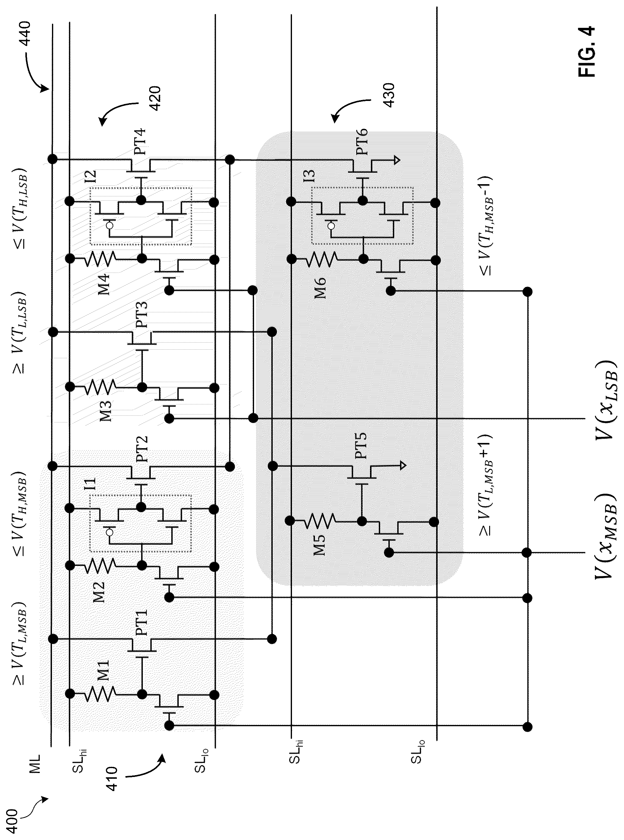 Patent US12106805 Figure 4 – Increased precision analog content addressable memories