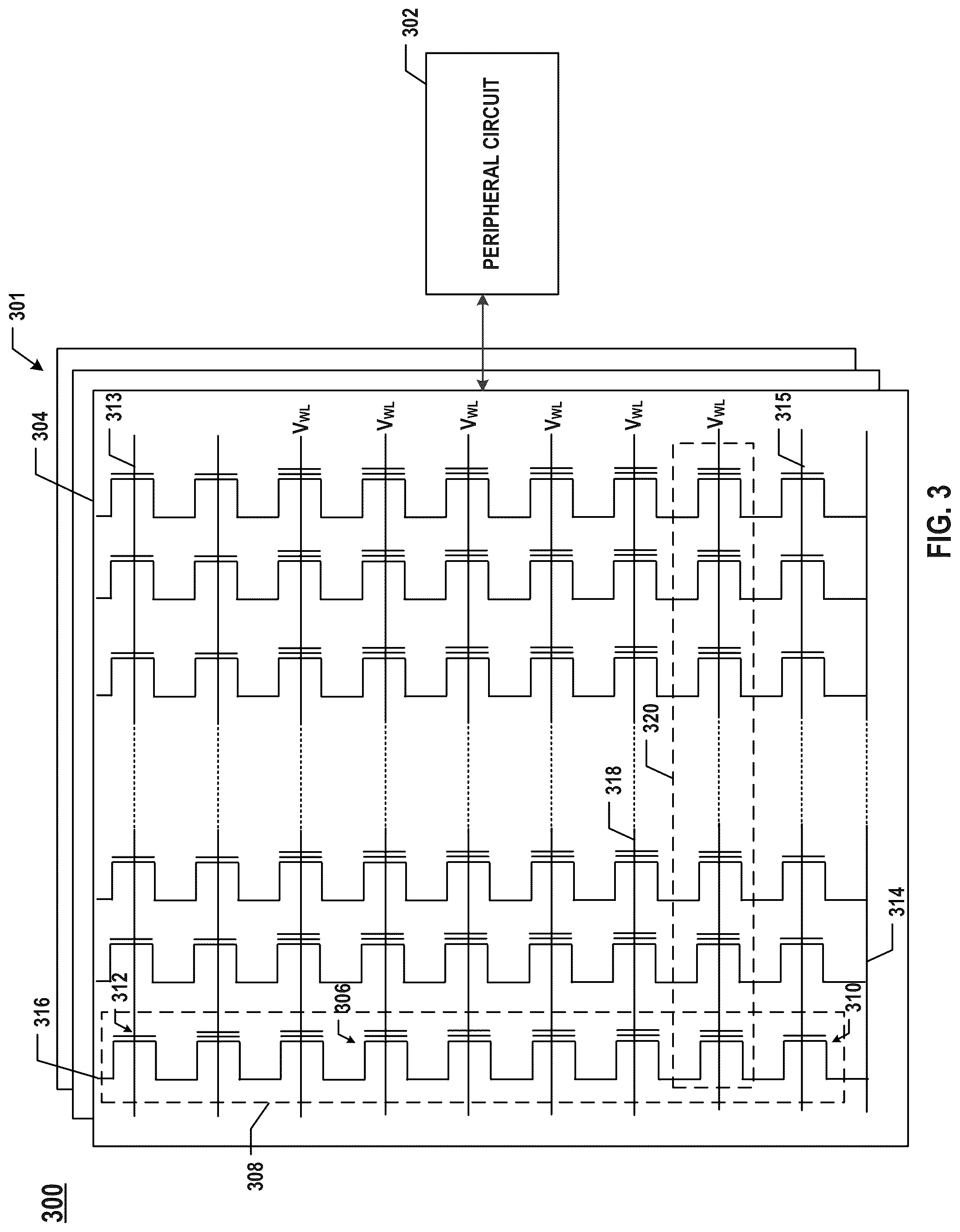 Patent US12106807 Figure 3 – Memory device and operation based on threshold voltage distribution of memory cells of adjacent states