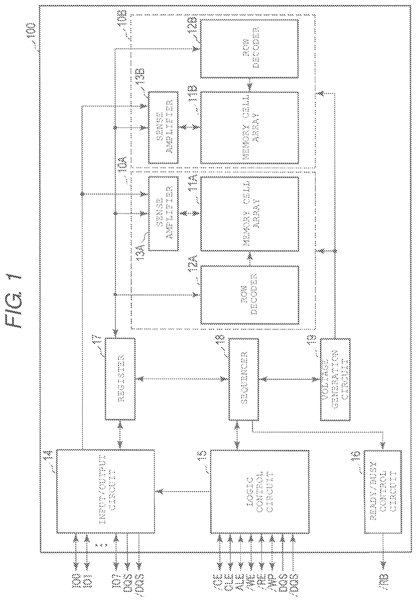 Patent US12106808 Figure 1 – Semiconductor storage device
