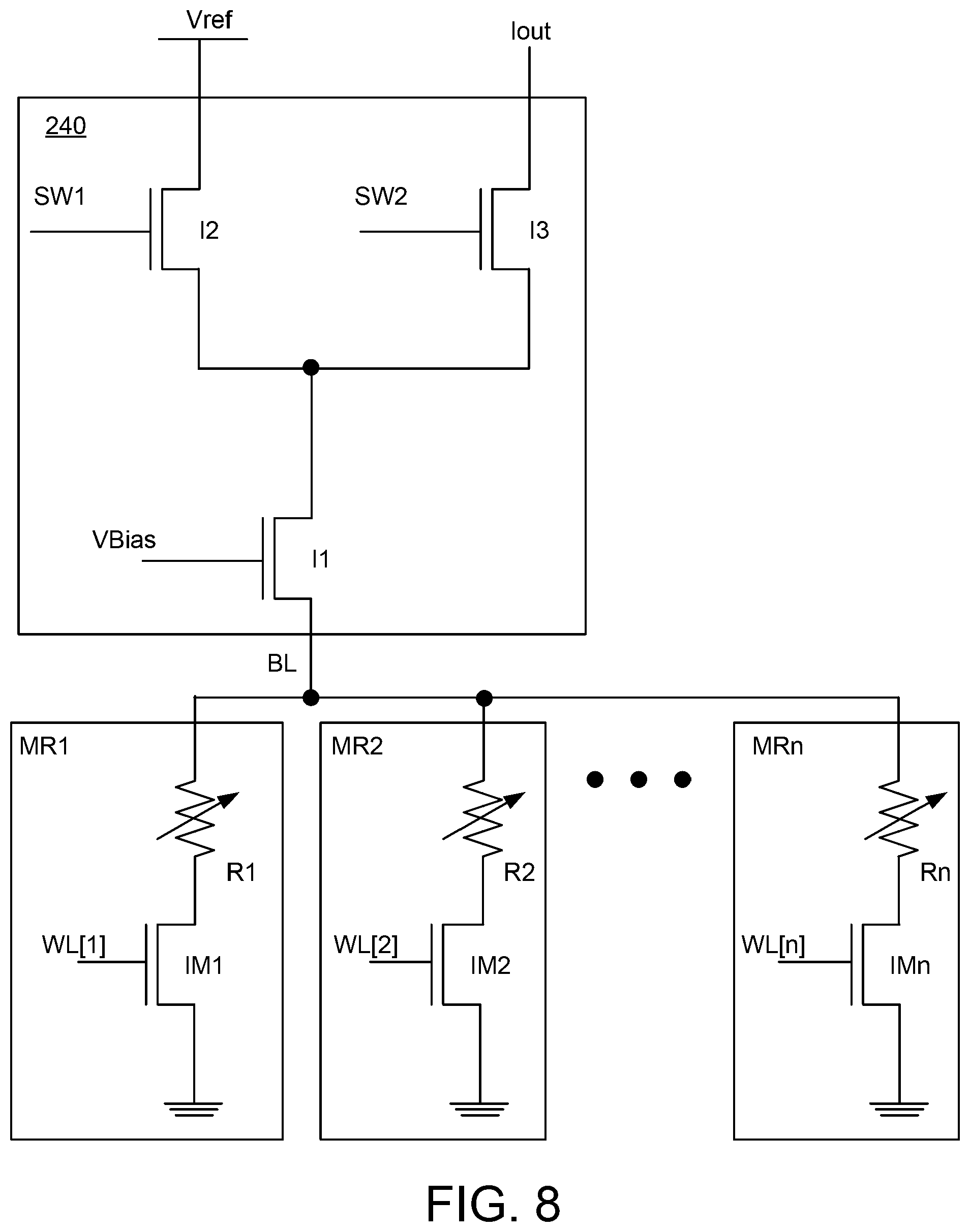 Patent US12106809 Figure 8 – System and method for reliable sensing of memory cells