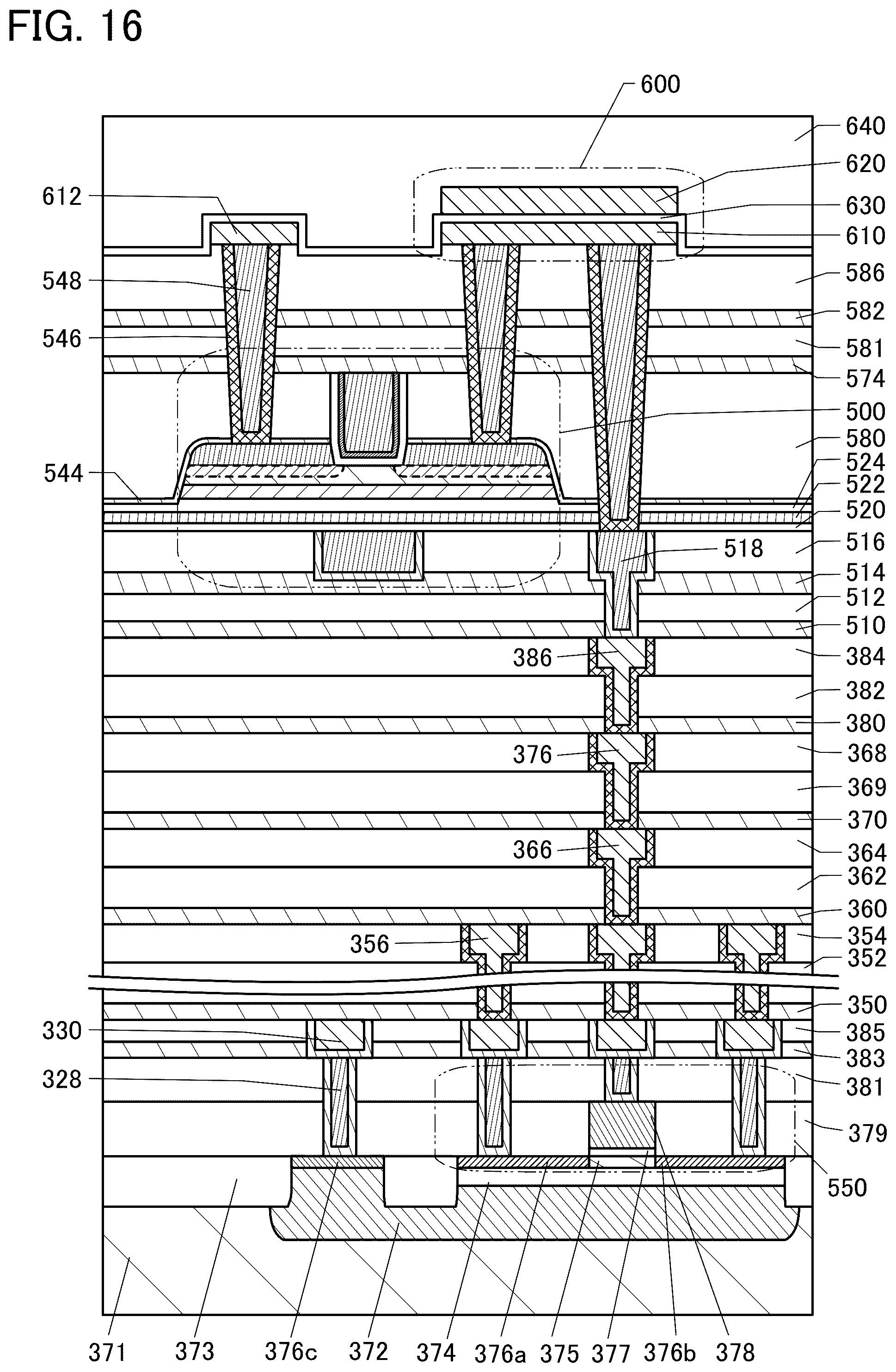Patent US12106823 Figure 16 – Semiconductor device using transistors having low off-state current