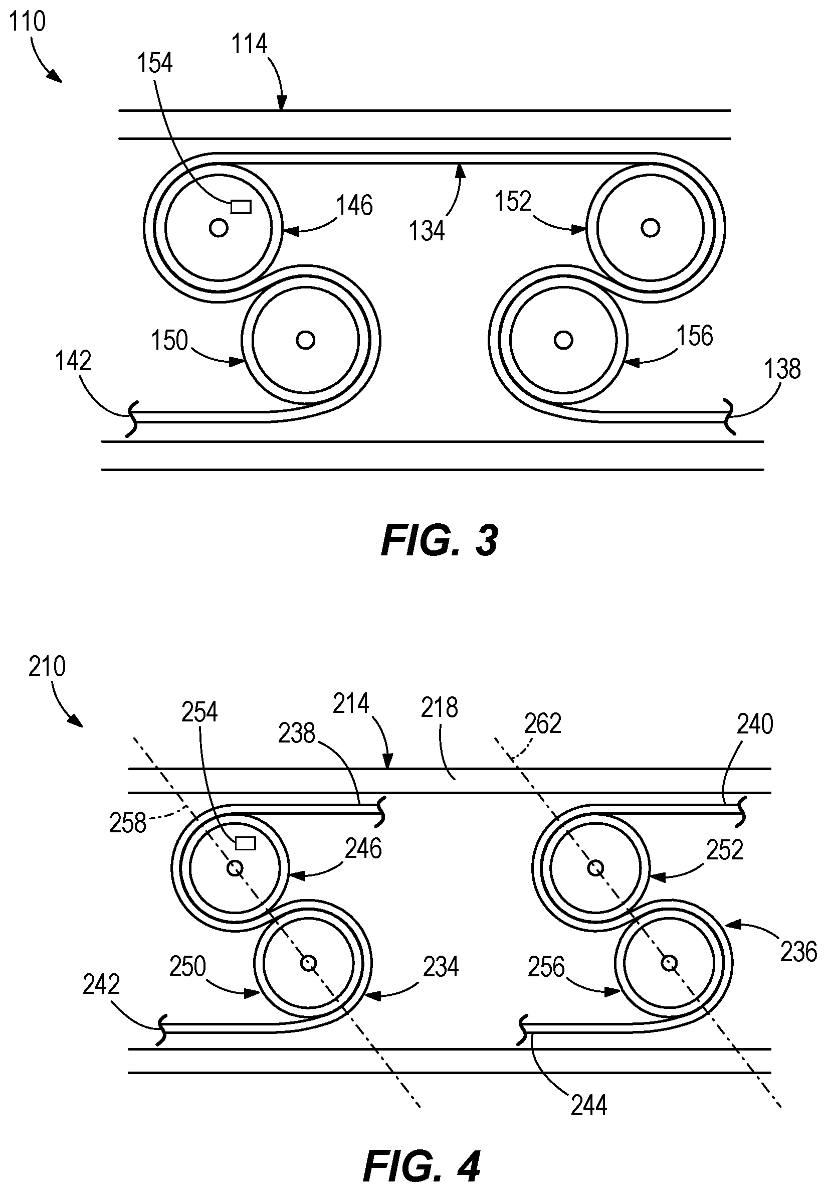 Patent US12106824 Figure 2 – Positioning system with flexible band and rollers