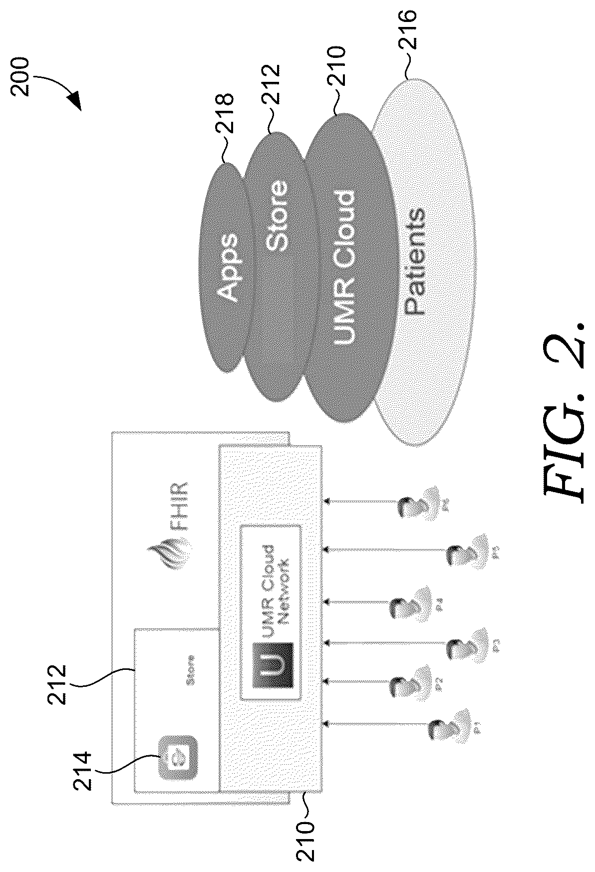 Patent US12106833 Figure 2 – Customizing healthcare app offerings based on clinical records