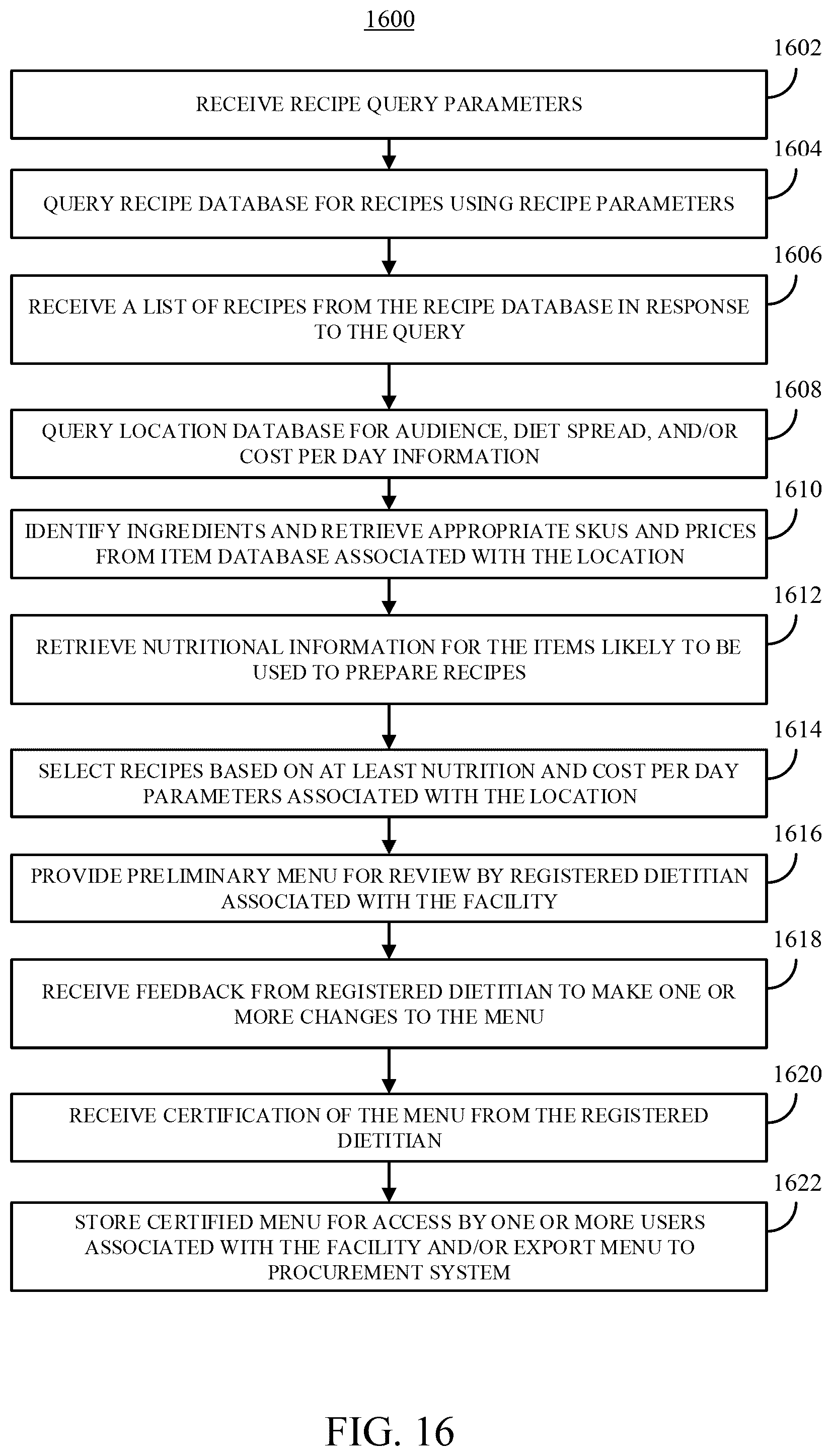 Patent US12106842 Figure 15 – Systems, methods, and media for automated dietary management in healthcare facilities