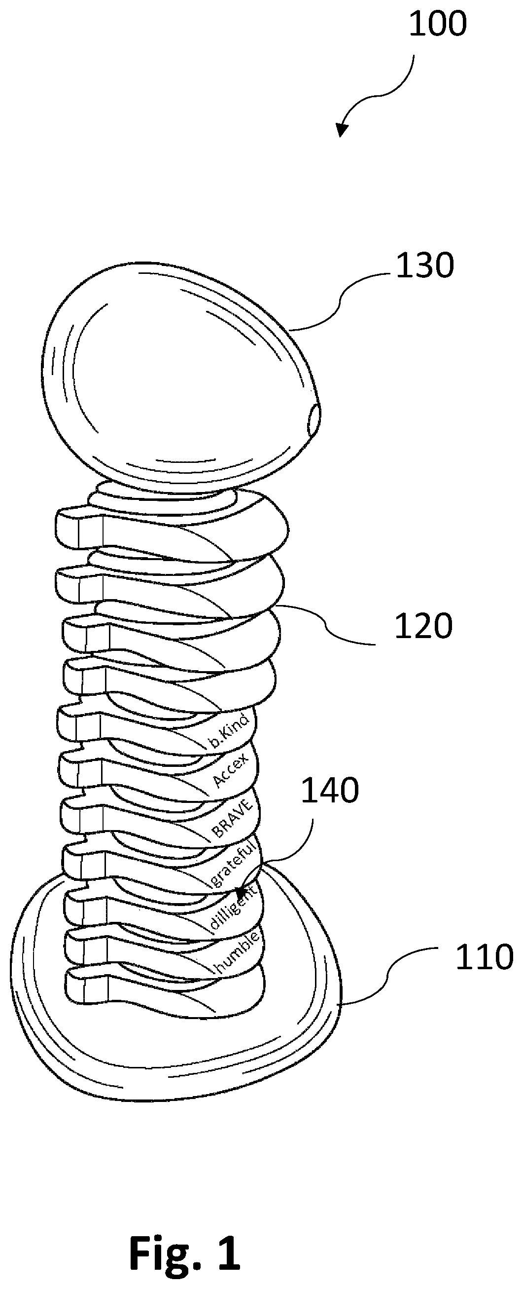 Patent US12106844 Figure 1 – Mnemonic device and a method of use thereof