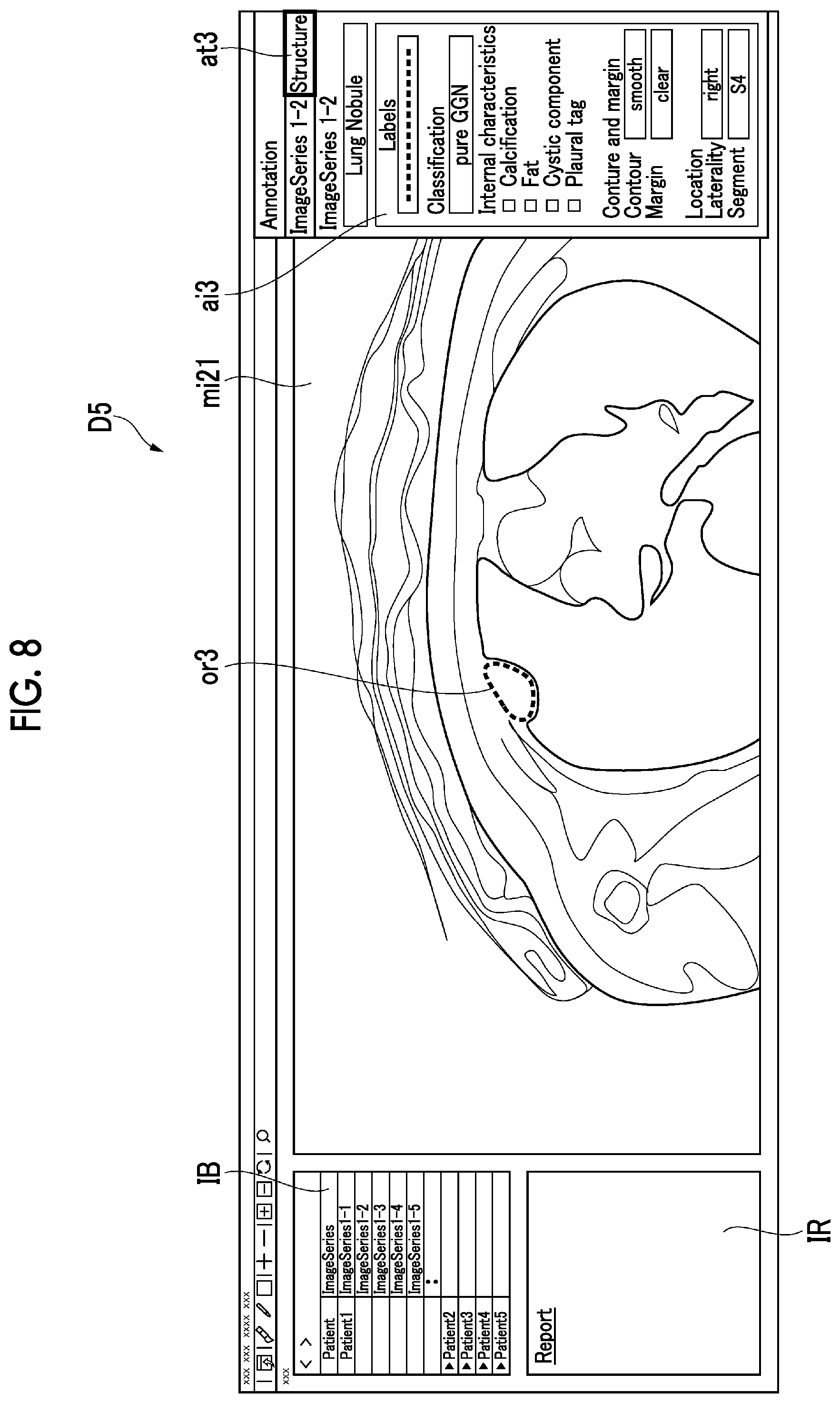 Patent US12106847 Figure 8 – Annotation support apparatus, annotation support method, and annotation support program