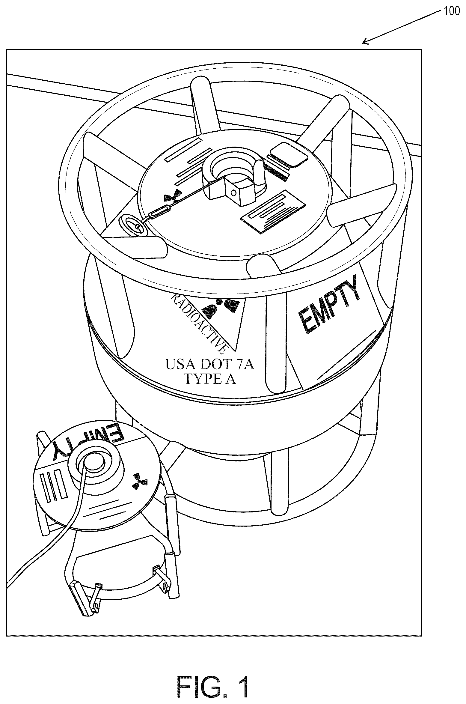 Patent US12106866 Figure 1 – Acoustic tracking system and method for nuclear sources