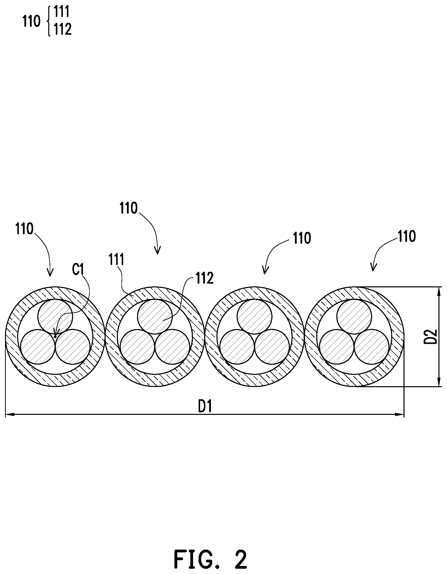 Patent US12106872 Figure 2 – Flat combined wire