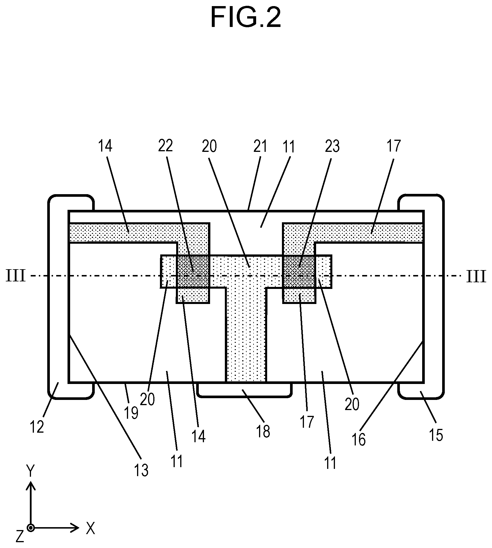 Patent US12106877 Figure 2 – Chip resistor for reducing stray capacitance
