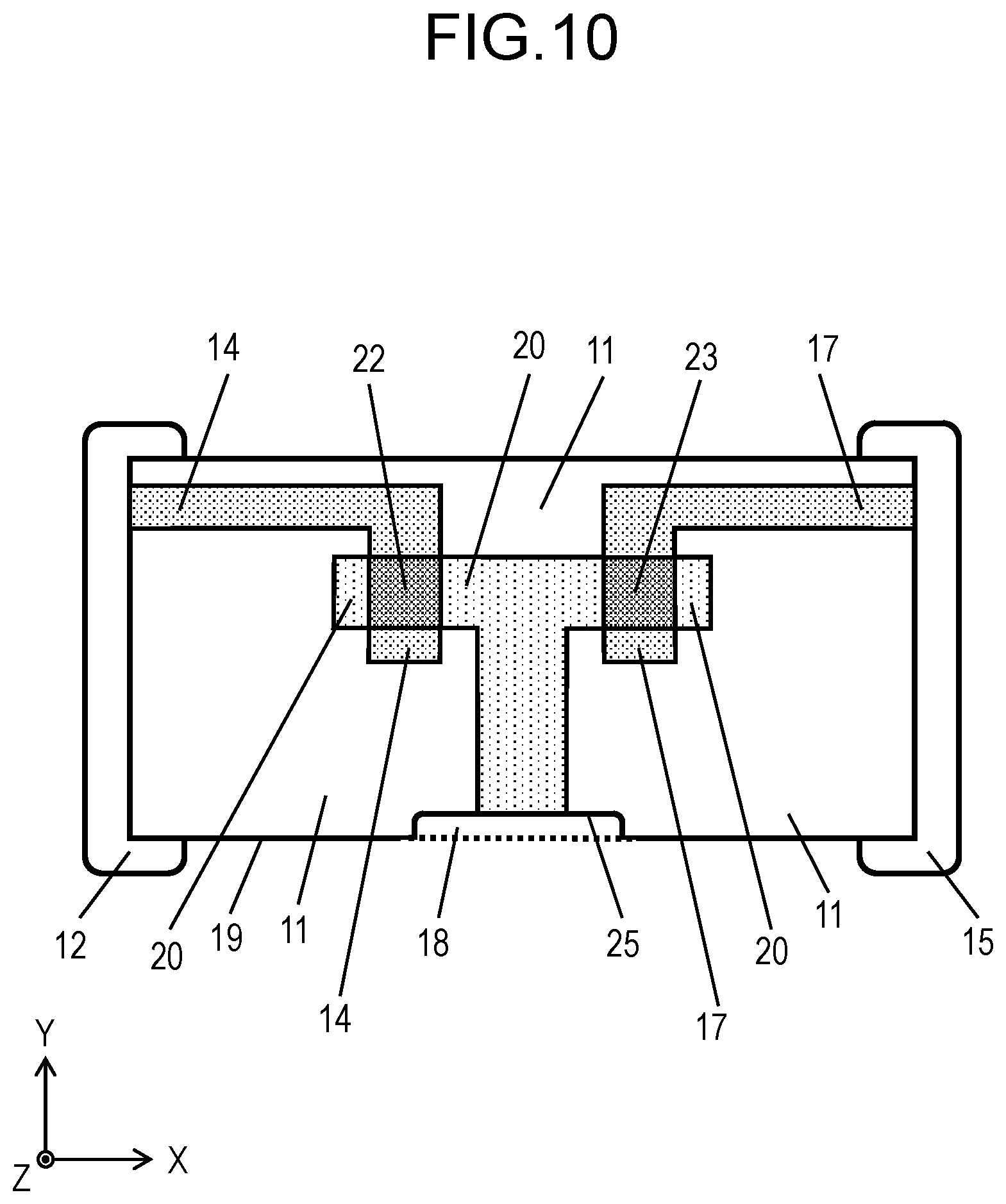 Patent US12106877 Figure 10 – Chip resistor for reducing stray capacitance