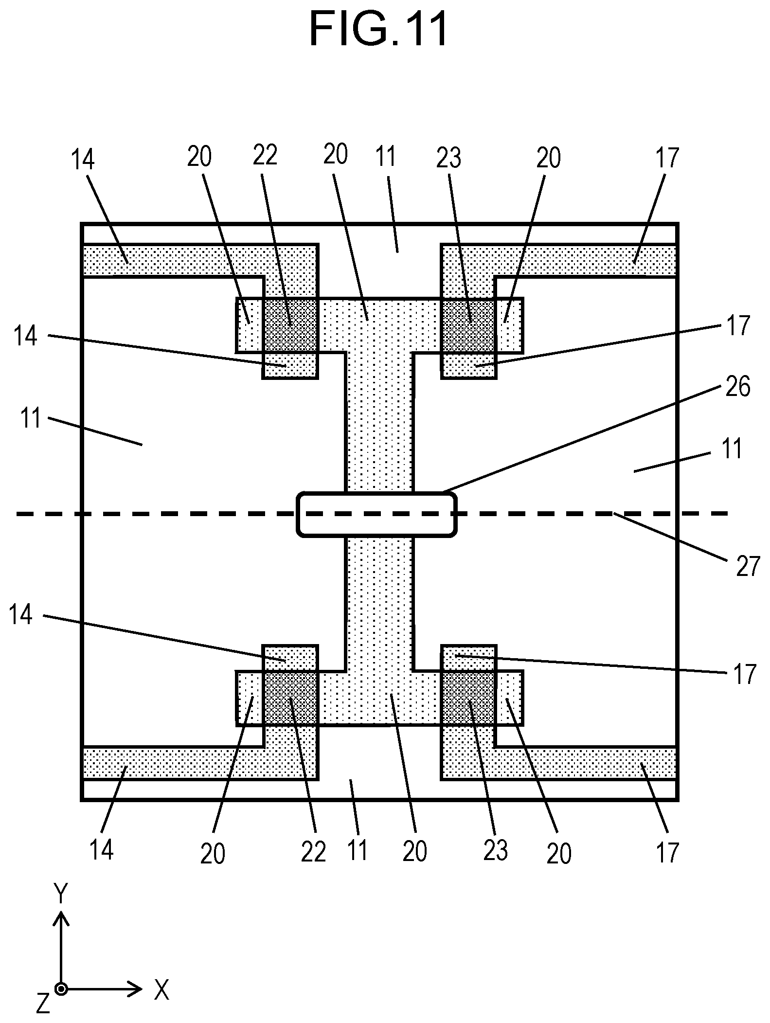 Patent US12106877 Figure 11 – Chip resistor for reducing stray capacitance