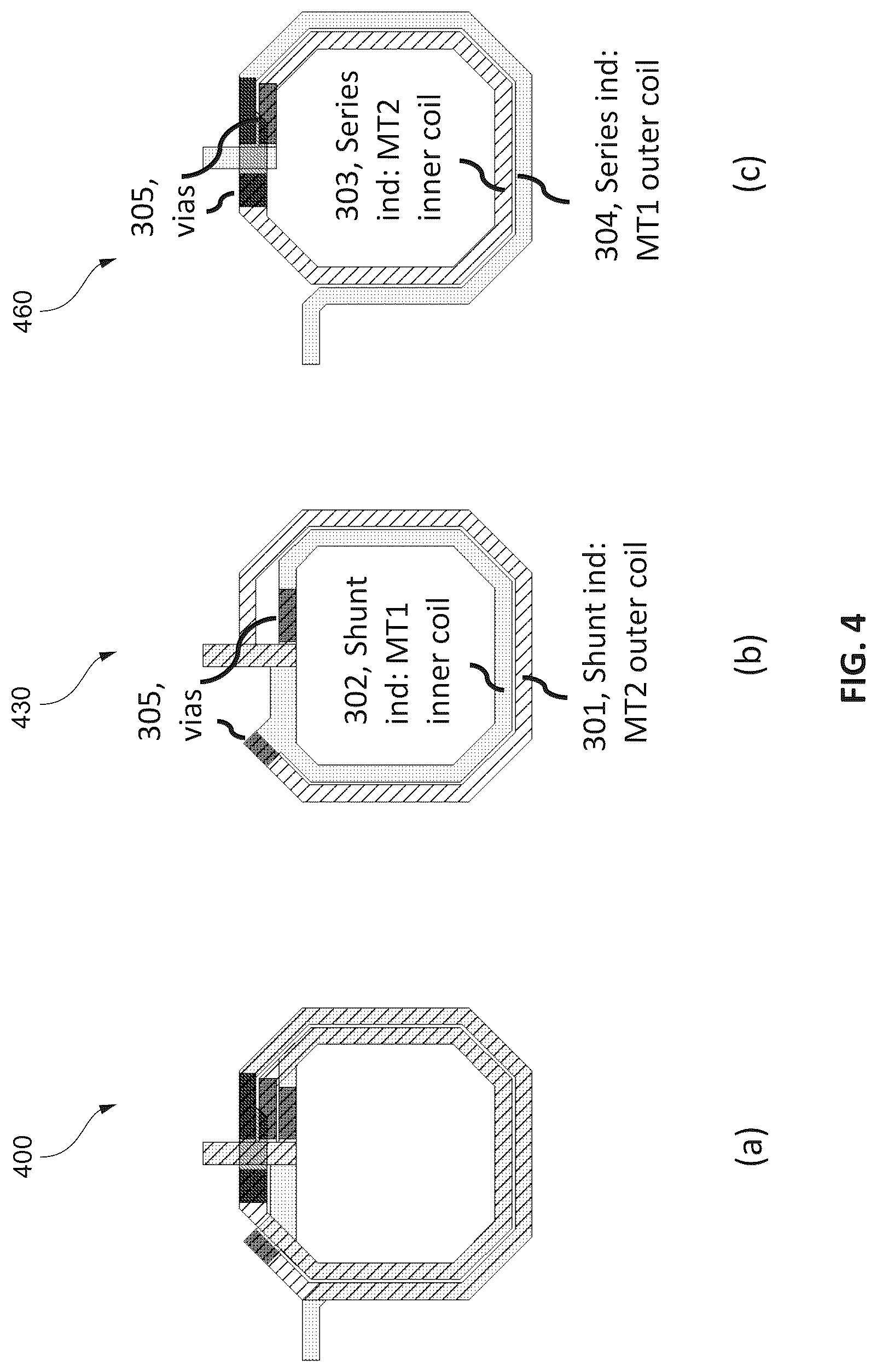 Patent US12106884 Figure 3 – Radio frequency auto-transformer, radio frequency device and method of construction of an auto-transformer