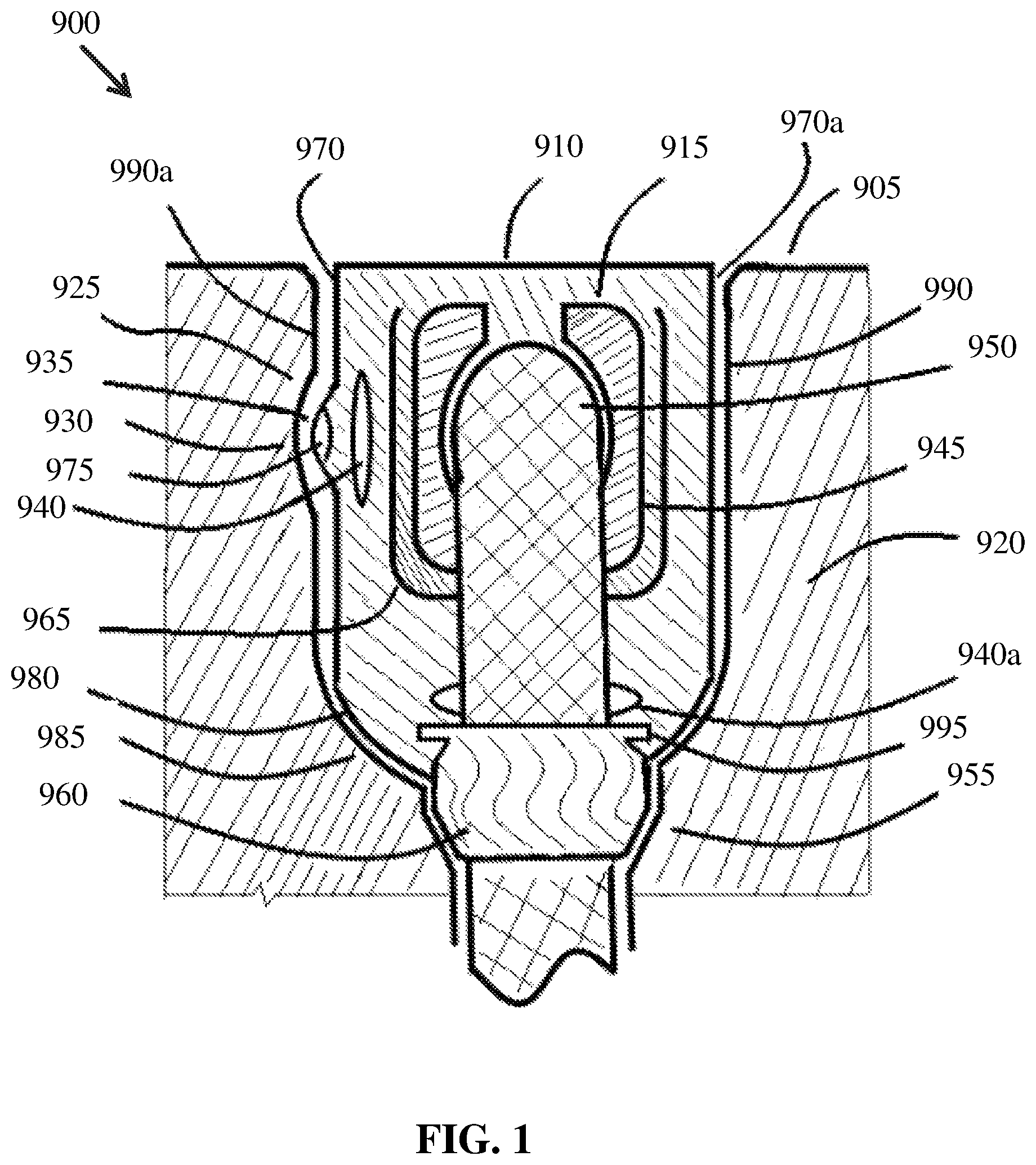Patent US12106890 Figure 1 – Inductive coupler for downhole transmission line