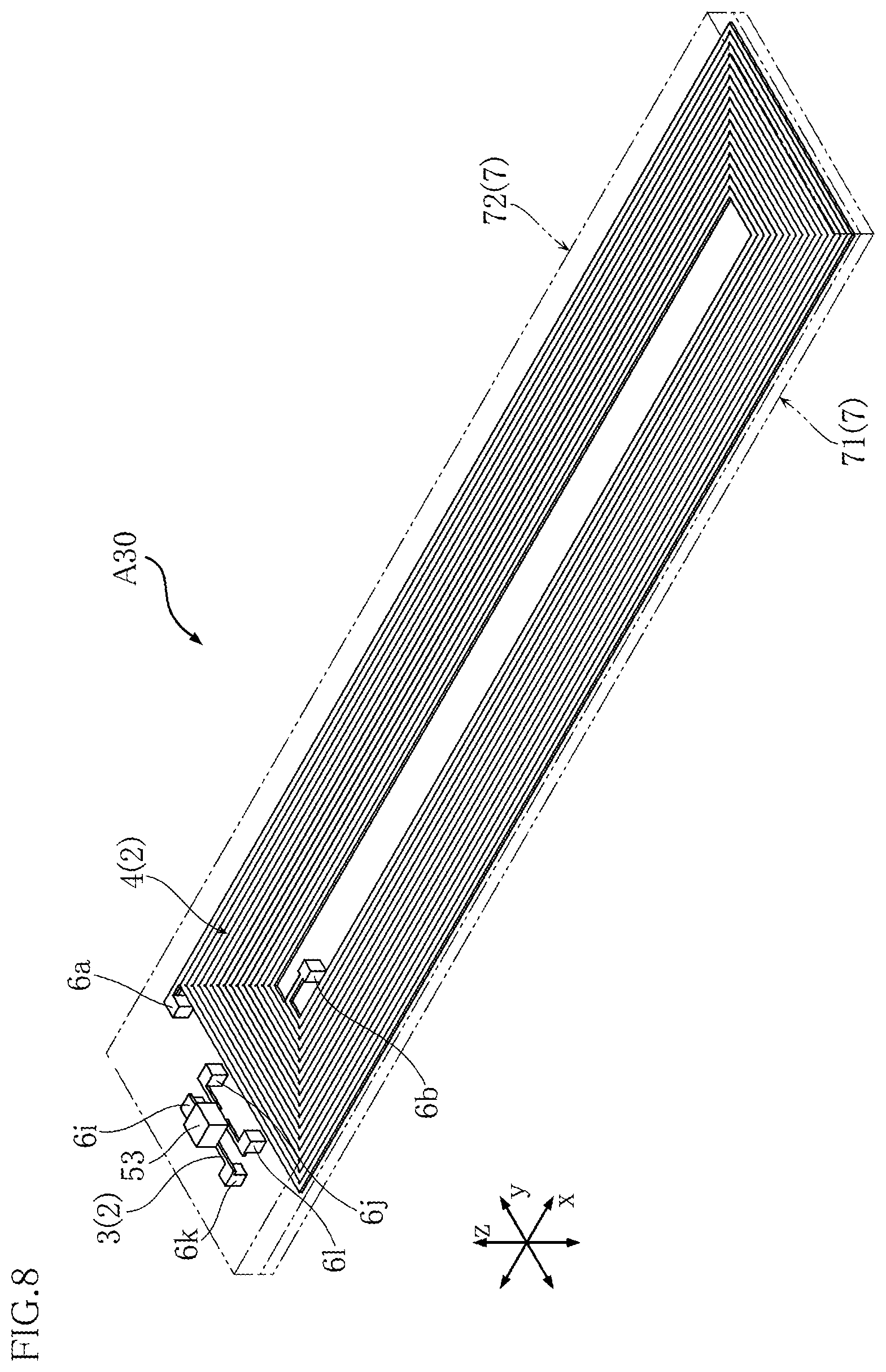 Patent US12106893 Figure 7 – Coil module, actuator provided with coil module, and method for manufacturing coil module