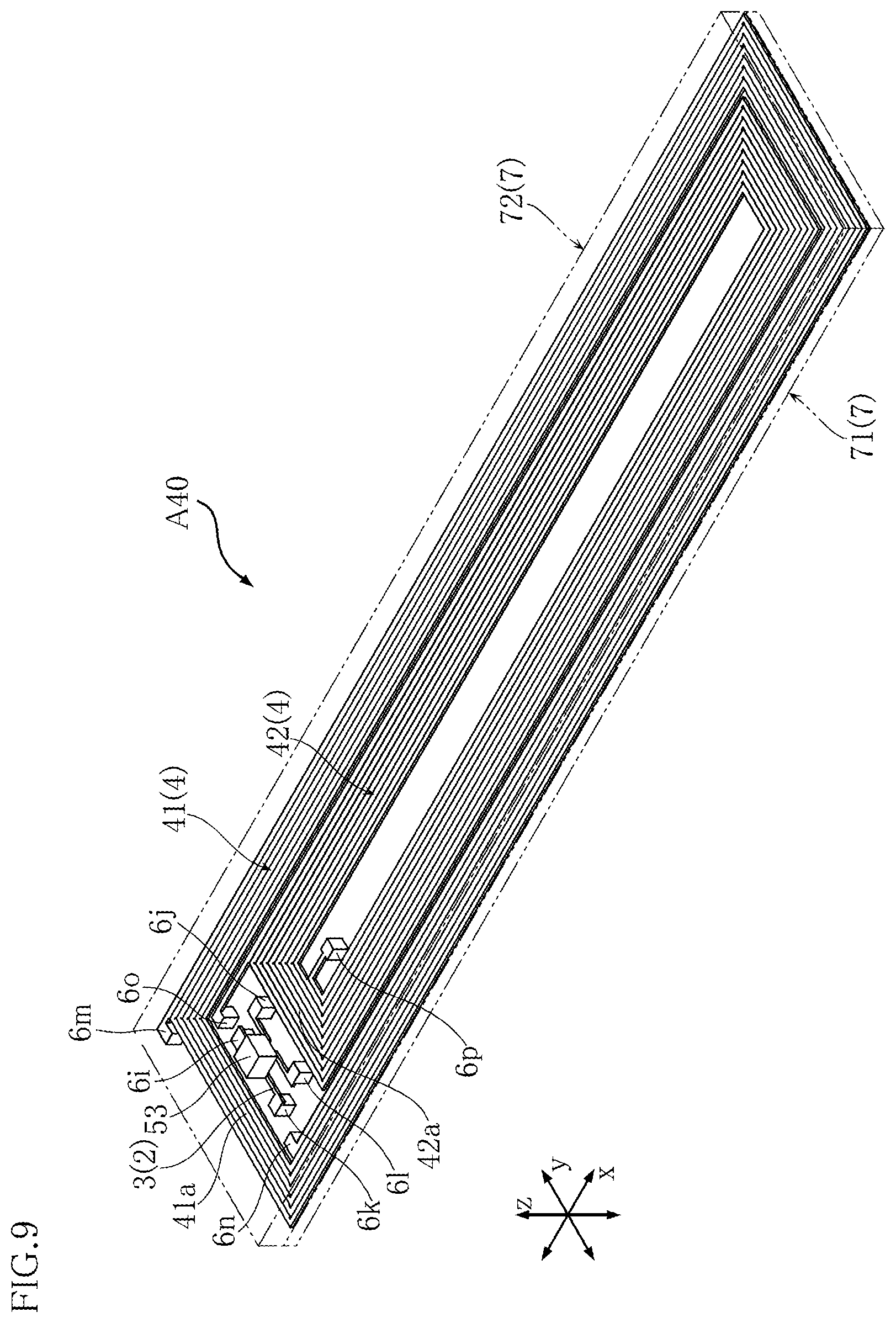 Patent US12106893 Figure 8 – Coil module, actuator provided with coil module, and method for manufacturing coil module