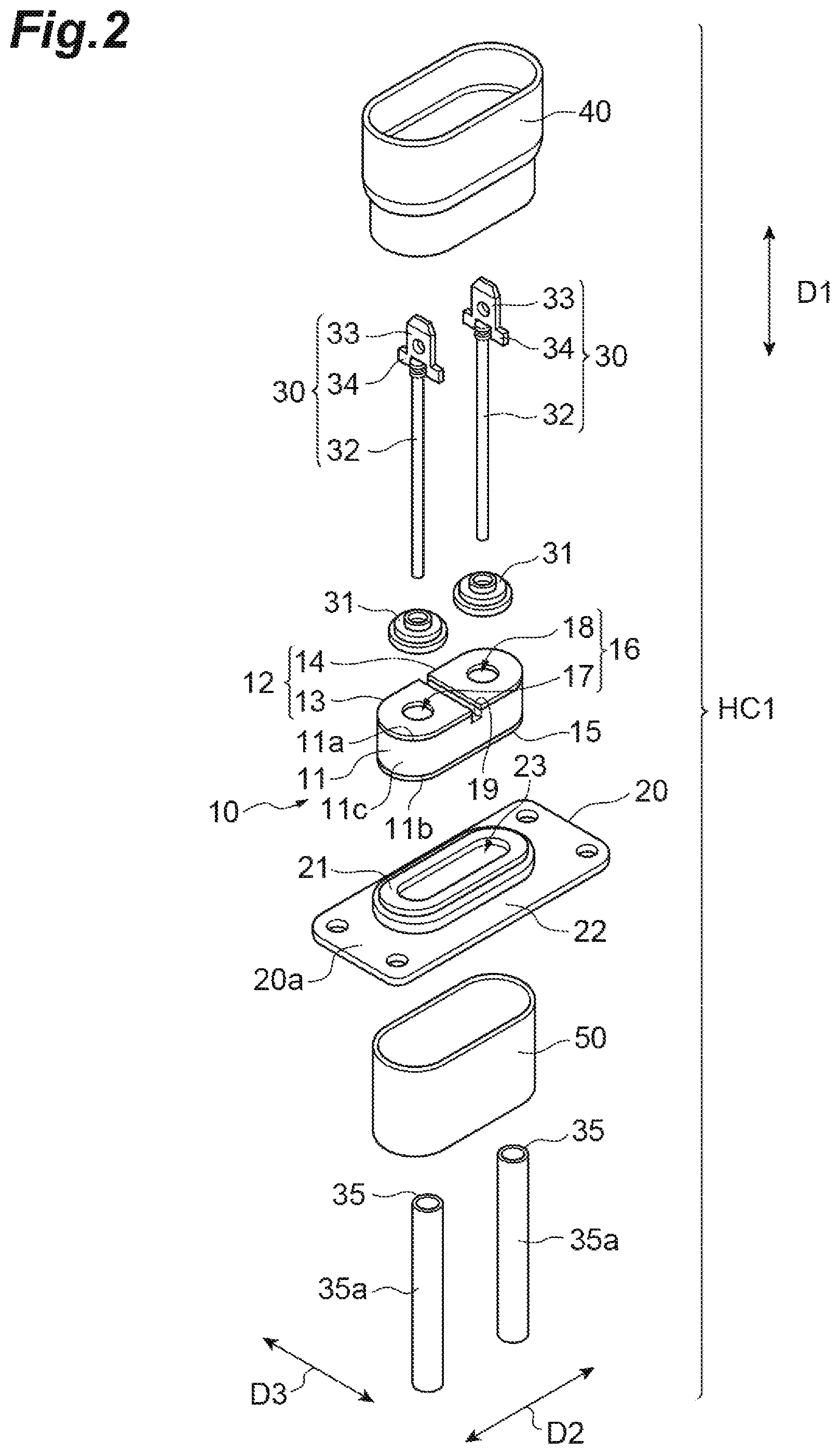 Patent US12106906 Figure 2 – High voltage feed-through capacitor