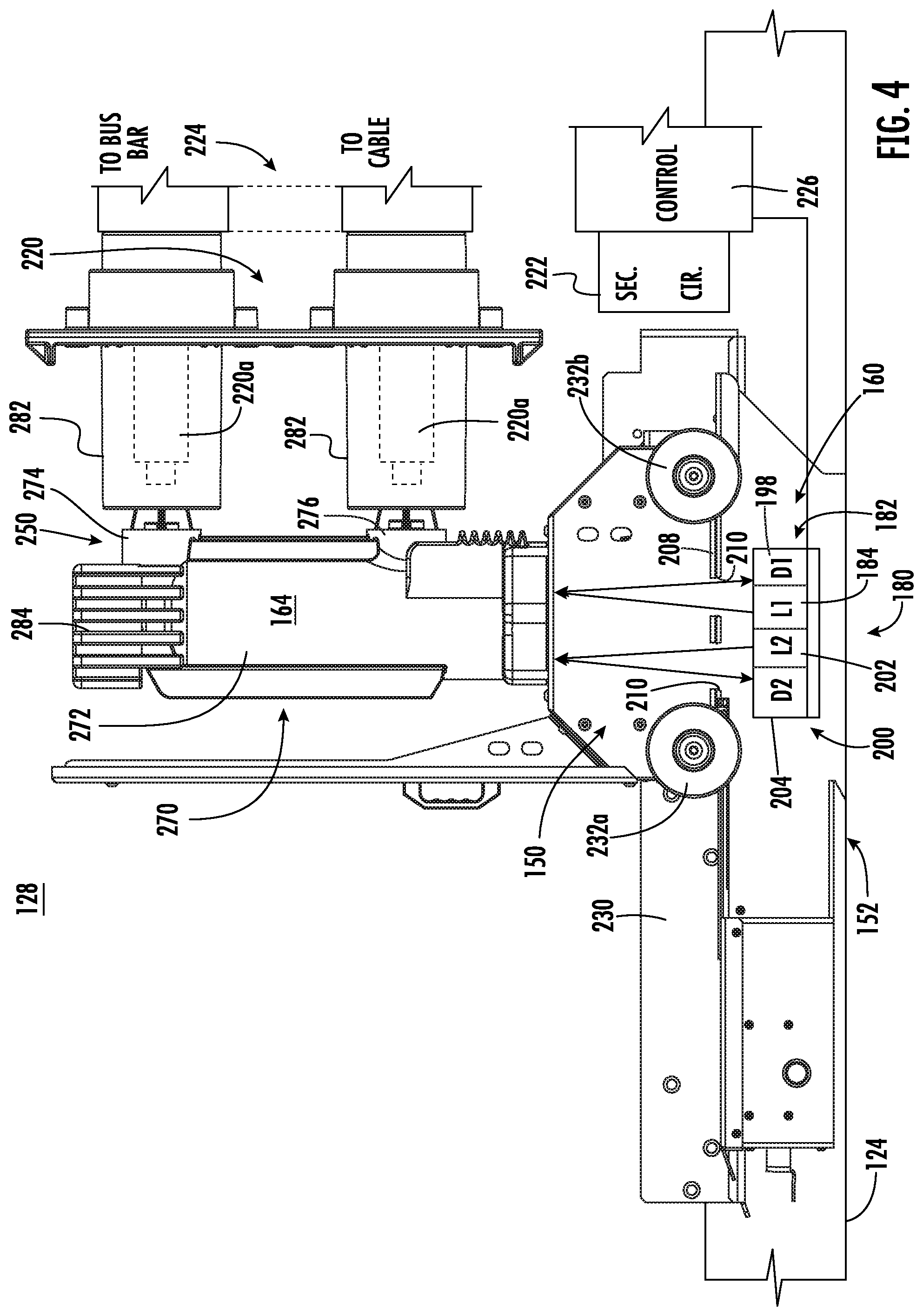 Patent US12106910 Figure 4 – Switchgear system that determines contact erosion in circuit breaker