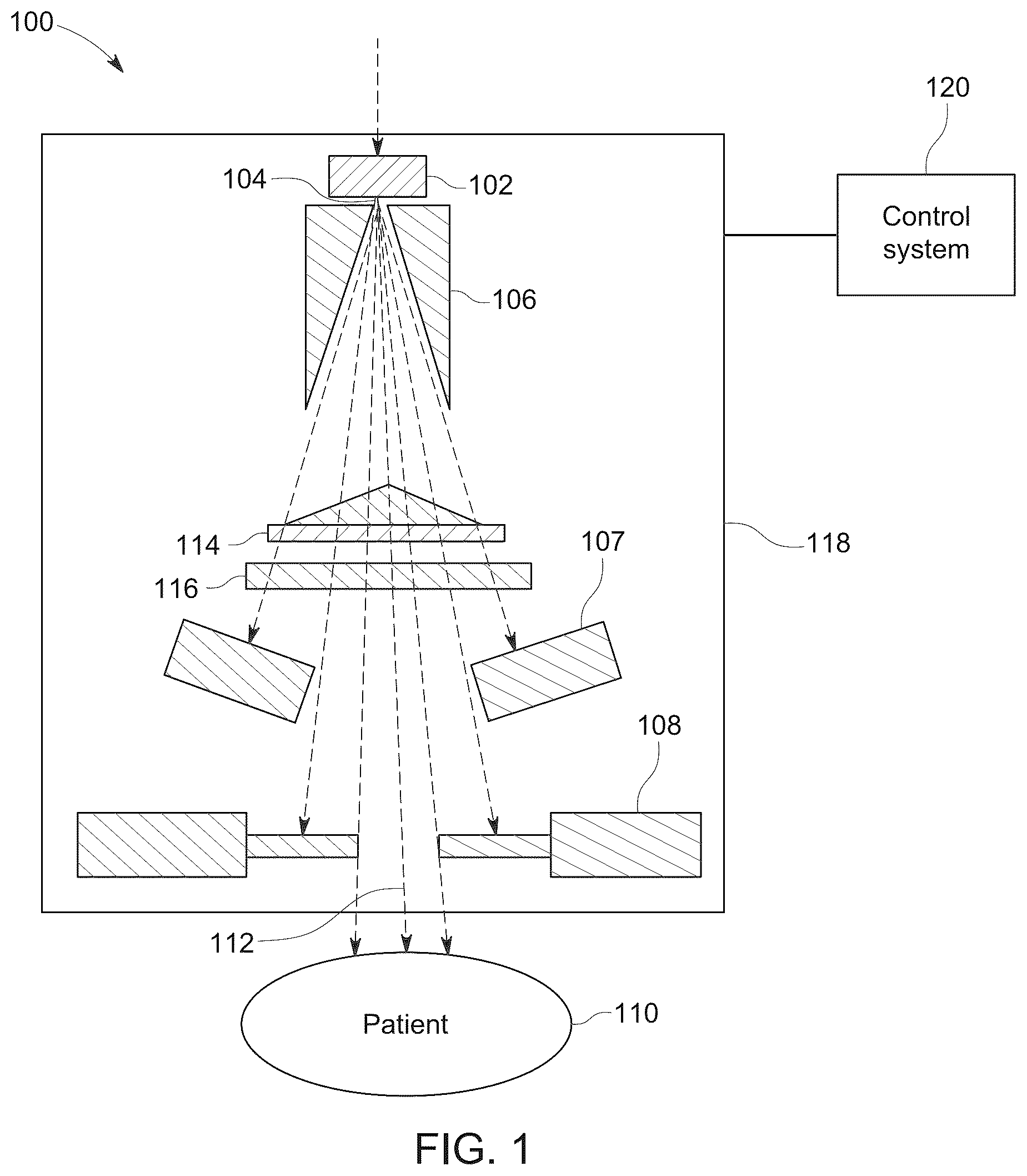 Patent US12106929 Figure 1 – Refillable ion chamber with automated purging system