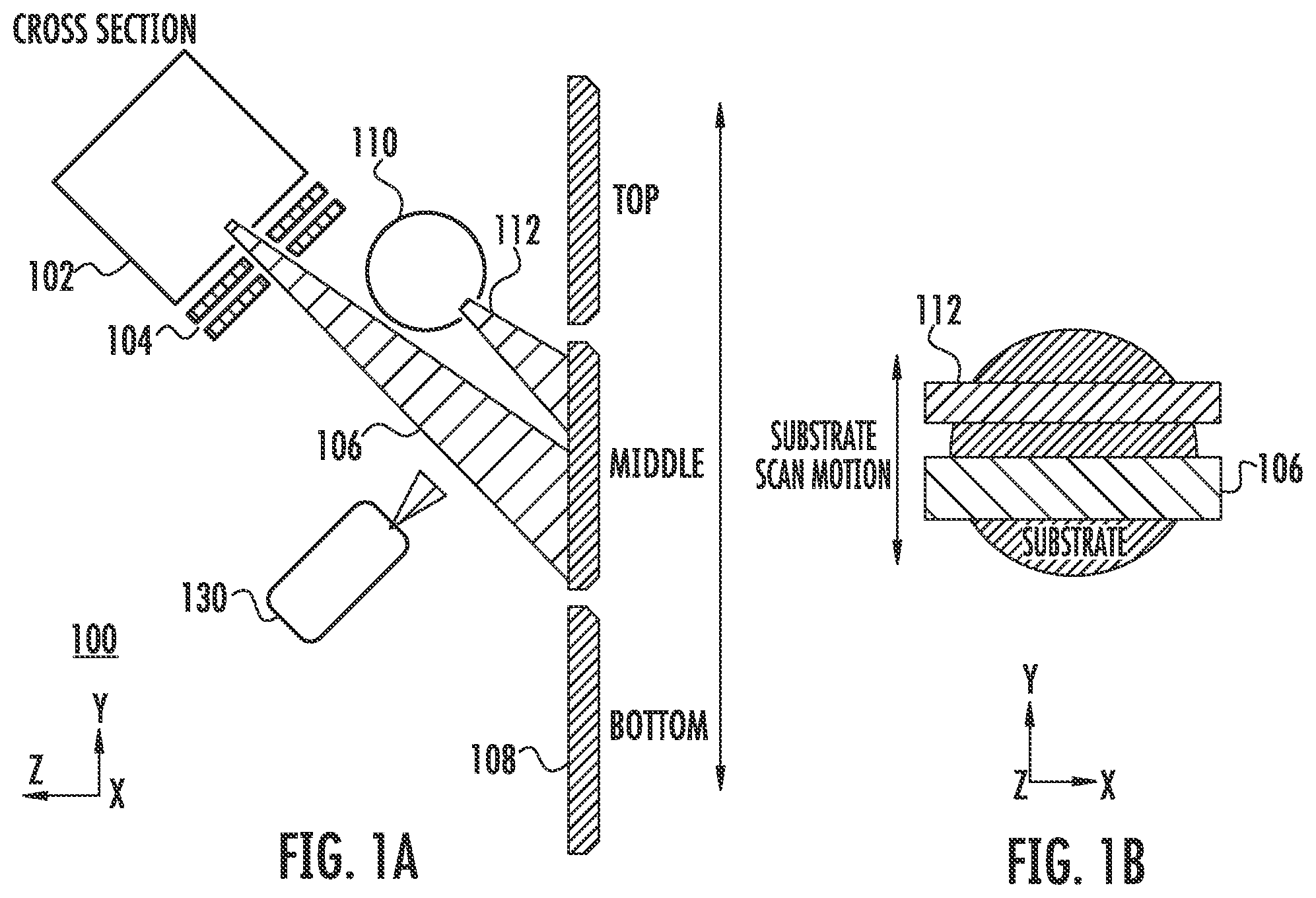 Patent US12106936 — Scanned angled etching apparatus and techniques providing separate co-linear radicals and ions — Figure 1