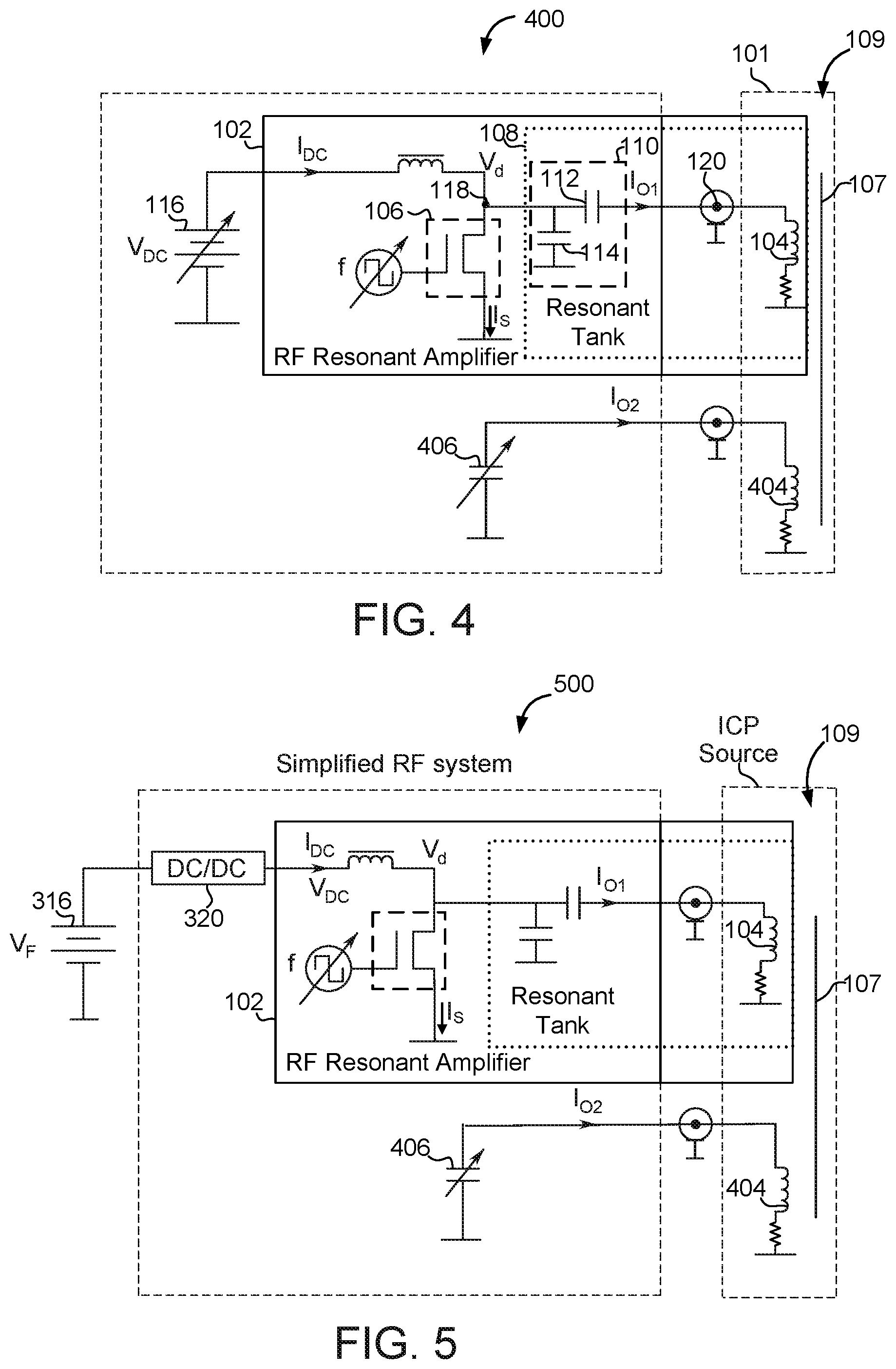 Patent US12106937 Figure 4 – Power delivery to a plasma via inductive coupling