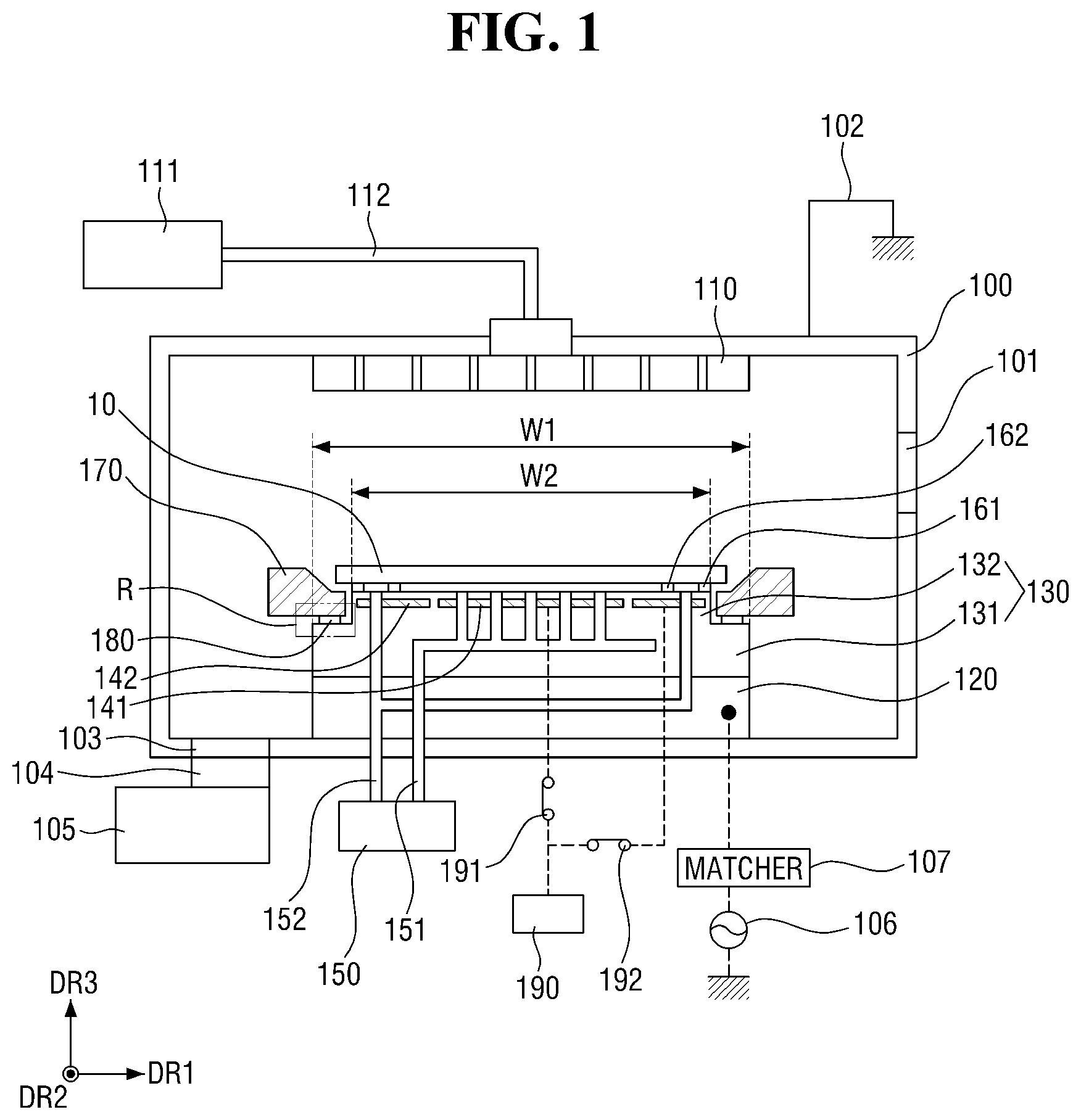 Patent US12106942 Figure 1 – Plasma processing apparatus and method for dechucking wafer in the plasma processing apparatus